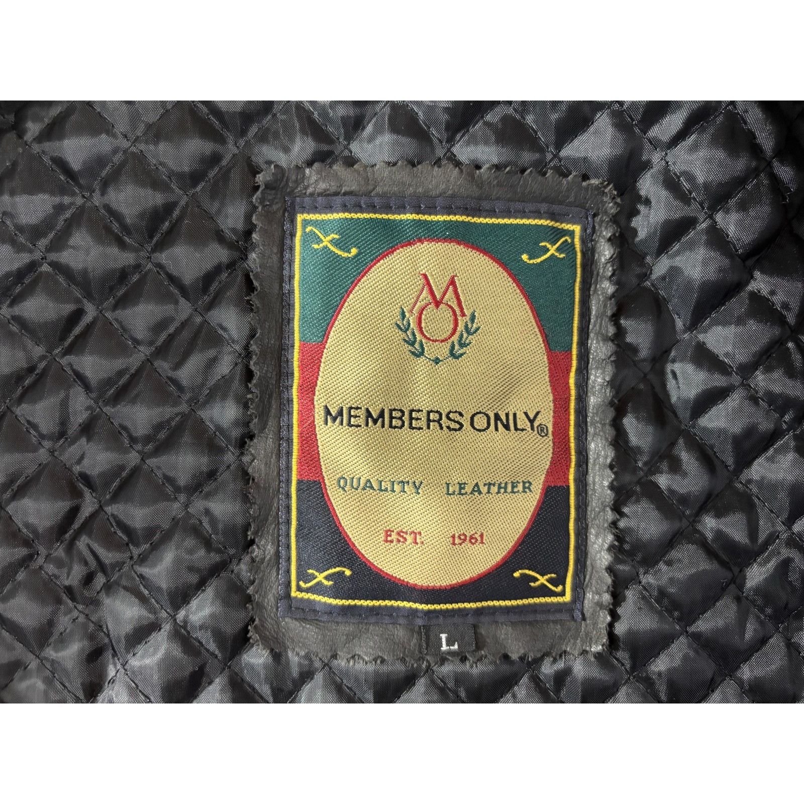 Members Only Members Only Quilt Lined Biker Leather Jacket size L color b Size US L / EU 52-54 / 3 - 2 Thumbnail