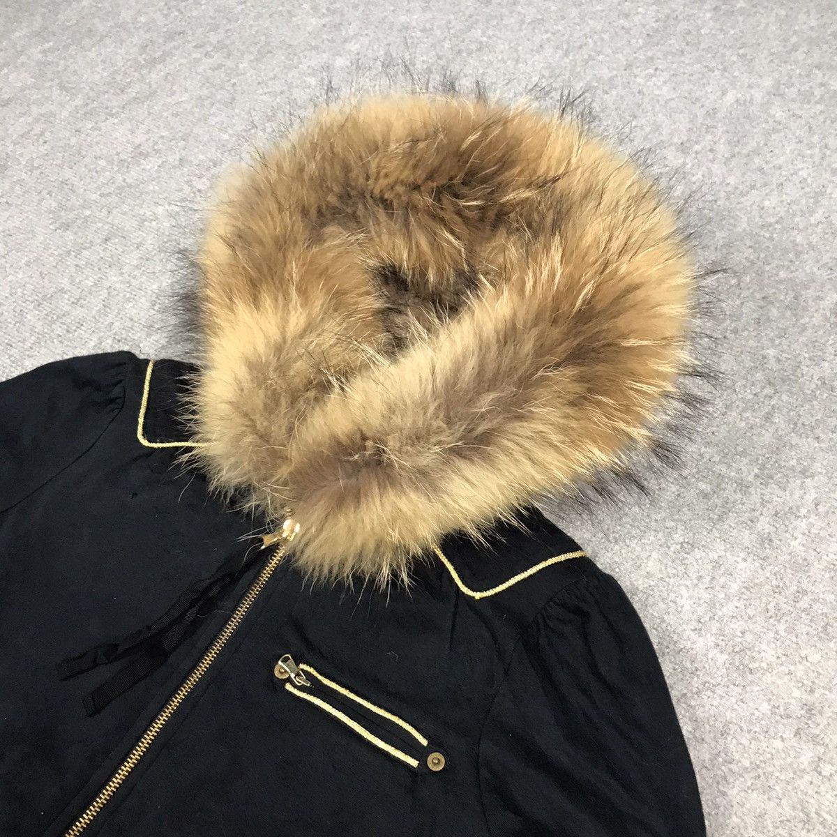 If Six Was Nine × Marc by Marc Jacobs MARC BY MARC JACOBS BLACK FUR HOODIES JACKET Size S / US 4 / IT 40 - 2 Thumbnail