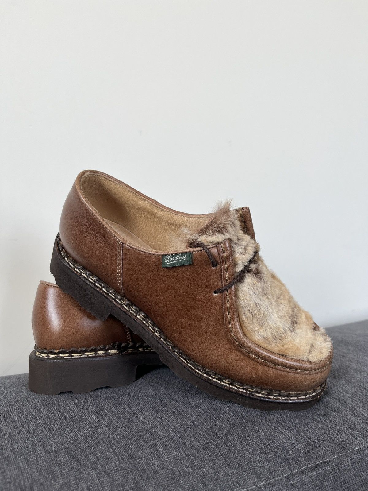 Paraboot Paraboot Michael Griff II Rabbit Fur Shoes sz 4 Size US 5 / EU 37 - 12 Thumbnail