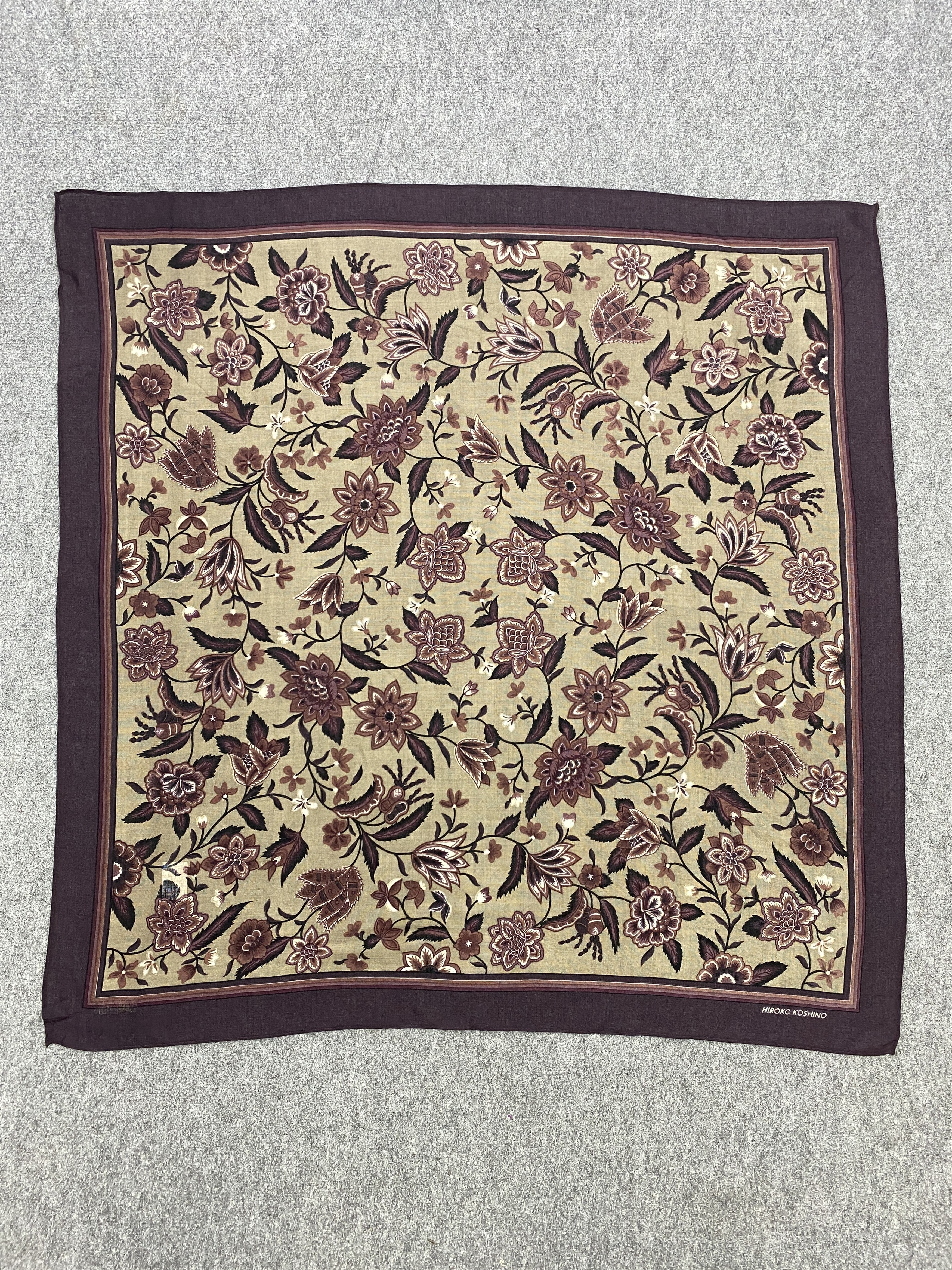 Hiroko Koshino Homme × Japanese Brand × Vintage Hiroko Koshino Wool Shawl Babushka head Scarf SN0046 Size ONE SIZE - 3 Thumbnail