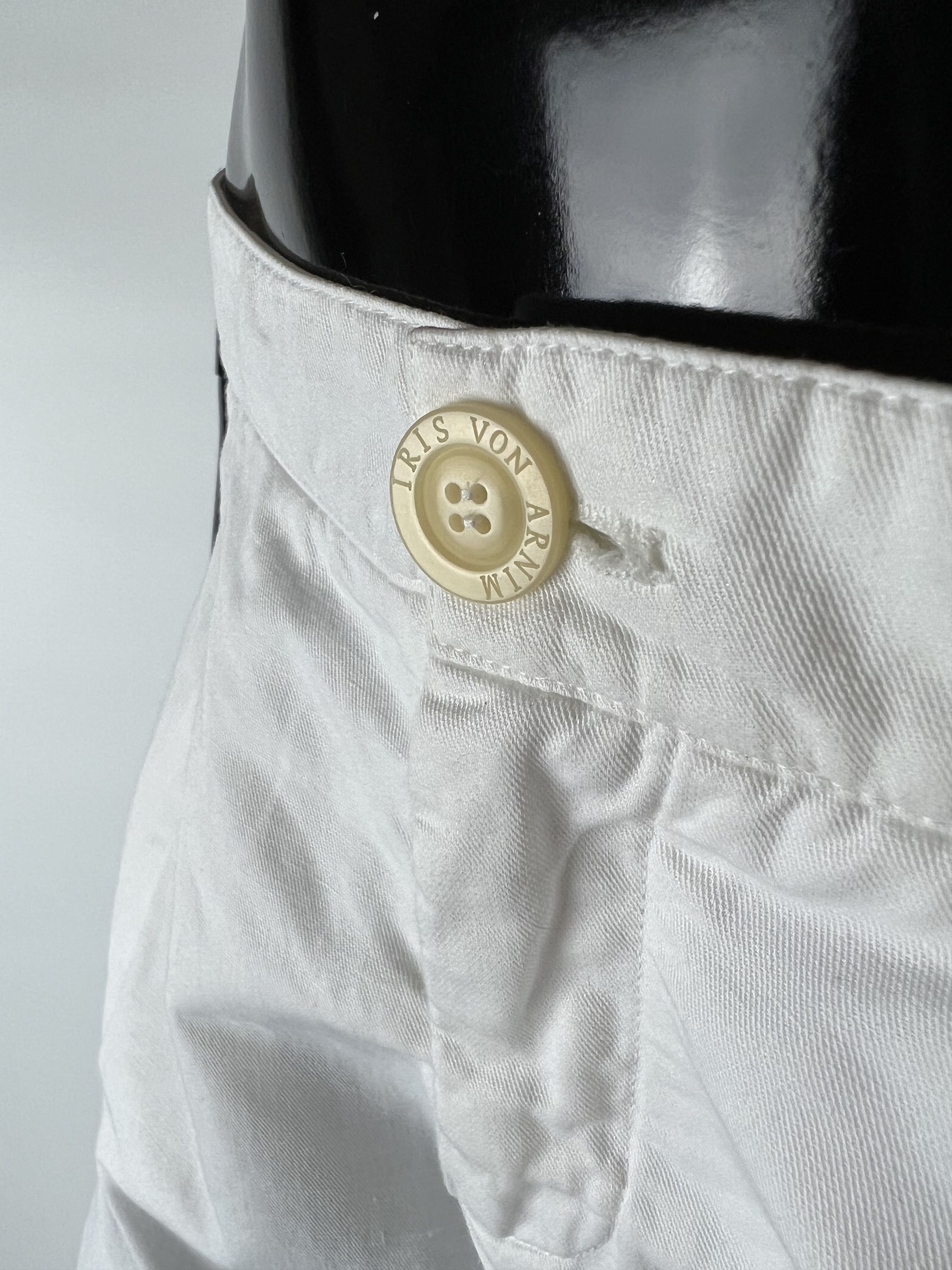 Iris von Arnim Iris Von Arnim White Cotton/Linen Chino Pants Size 36/S Size 26" / US 2 / IT 38 - 8 Thumbnail
