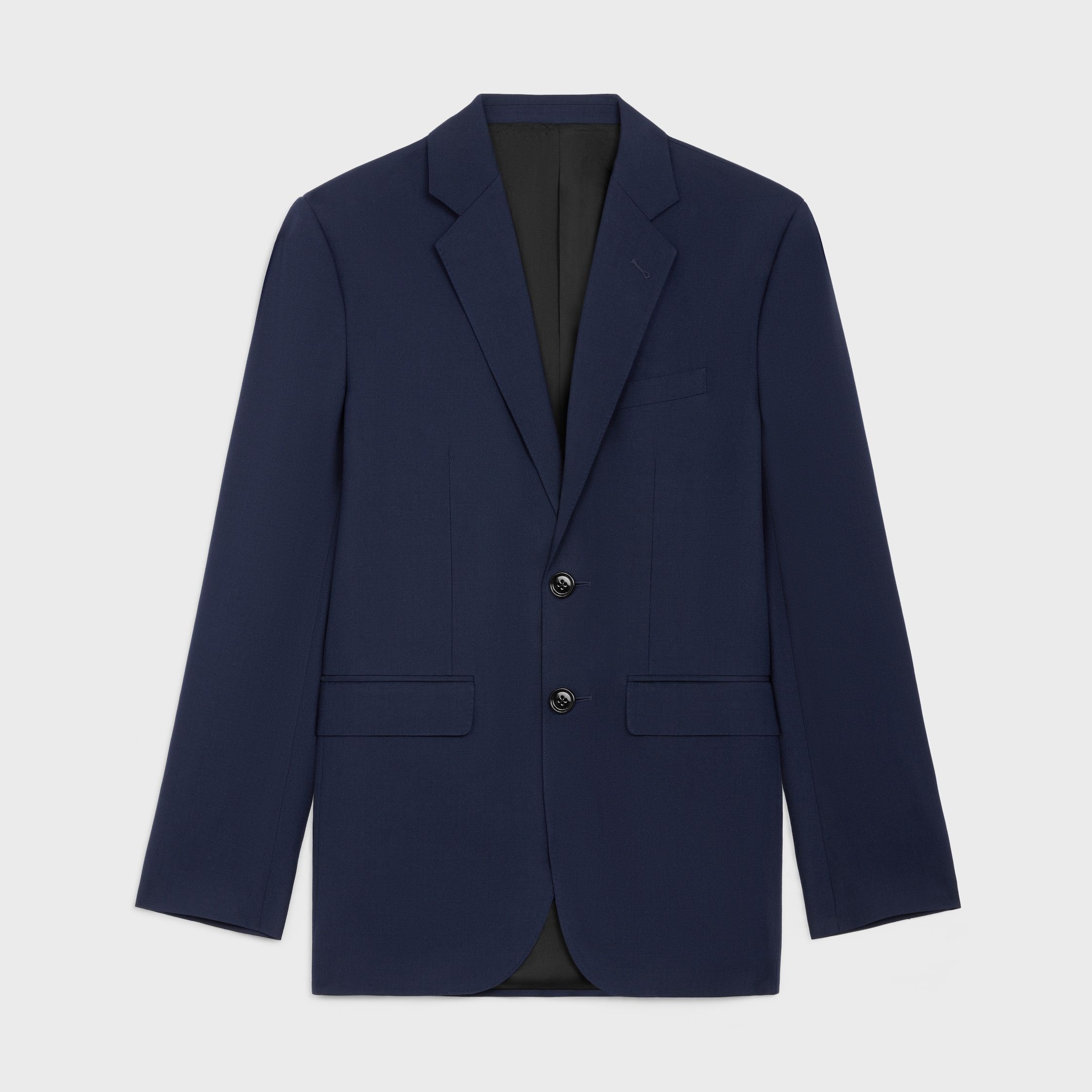 Celine CLASSIC JACKET IN WOOL GABARDINE ink Size US M / EU 48-50 / 2 - 1 Thumbnail
