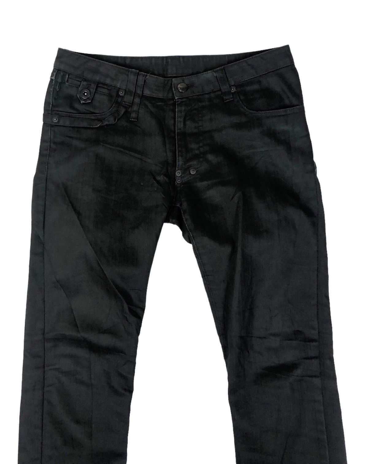 Japanese Brand × Katharine Hamnett London Katharine Hammett London Black Wax Pants Size US 30 / EU 46 - 3 Thumbnail