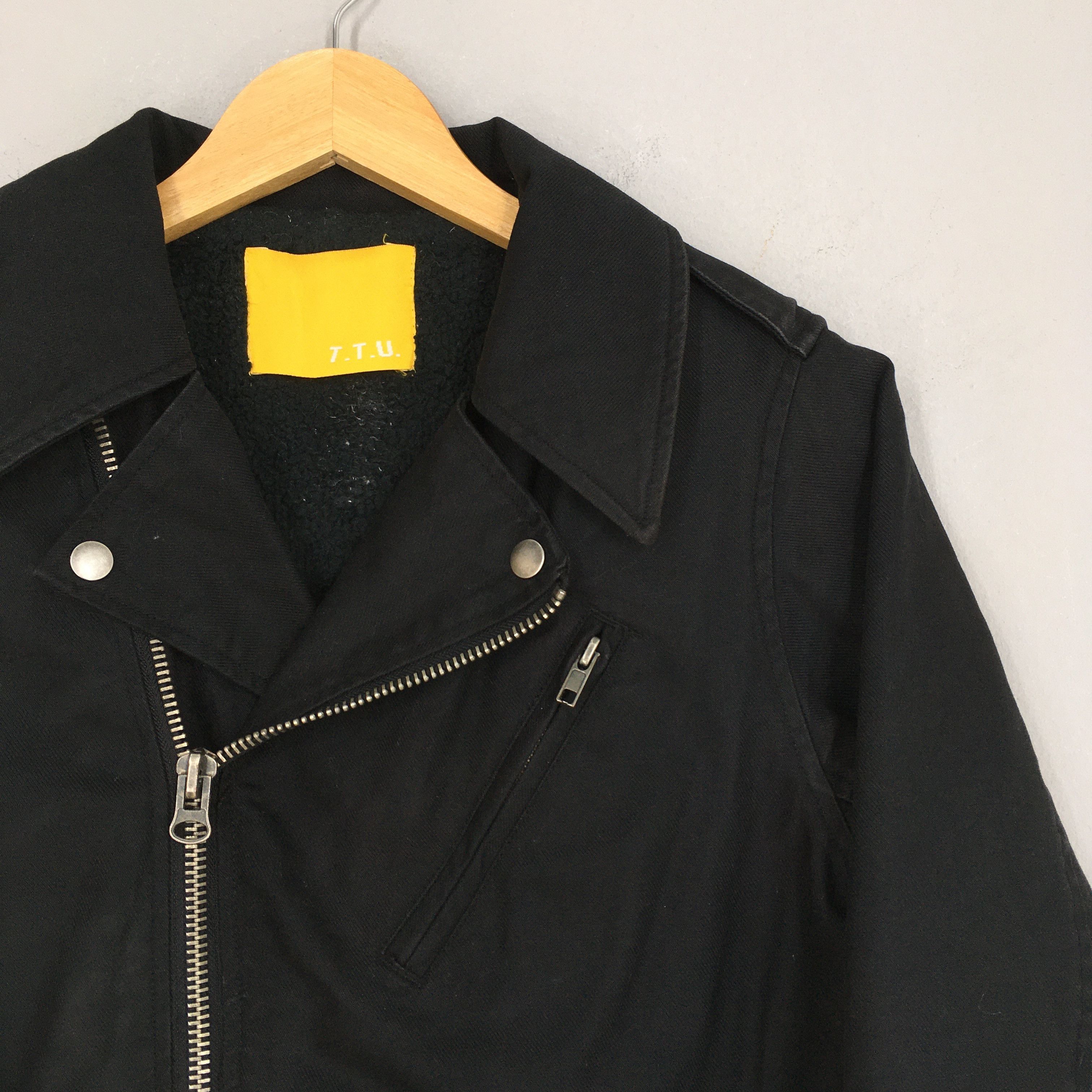 Schott Vintage Double Collar Punk Biker Concert Black Jacket Medium Size US M / EU 48-50 / 2 - 2 Thumbnail