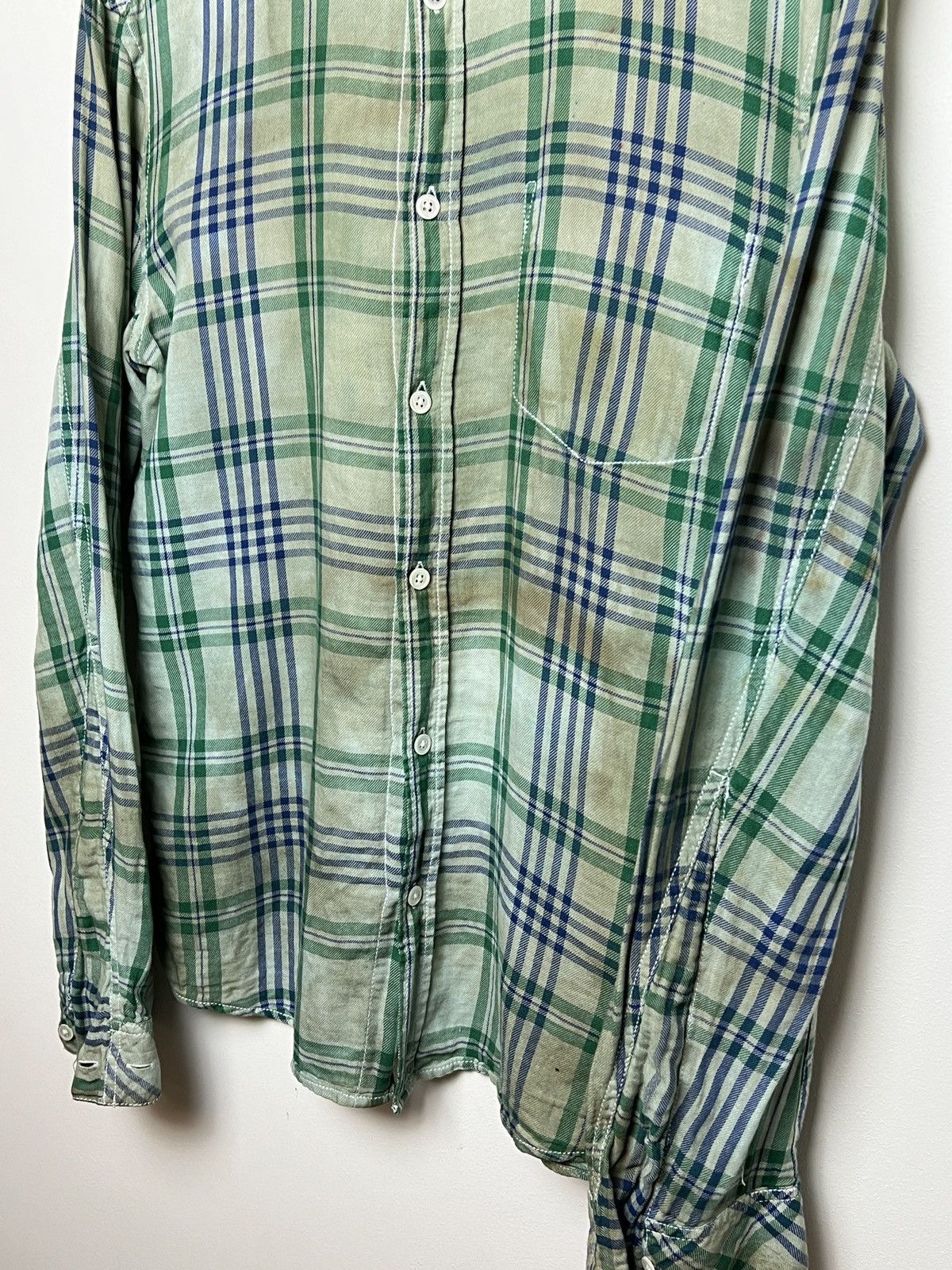 Acne Studios acne vintage travis plaid flannel shirt bleached tie dye y2k Size US M / EU 48-50 / 2 - 4 Thumbnail