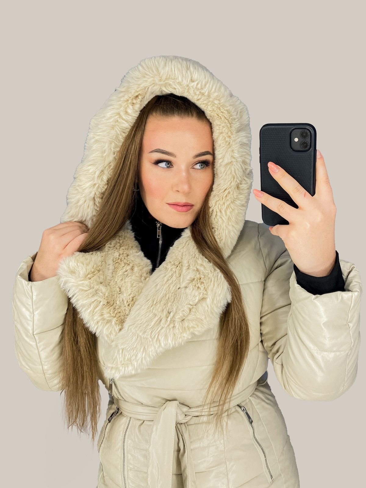 Other Beige Quilted Belted Jacket – Soft, Cozy & Feminine Size M / US 6-8 / IT 42-44 - 1 Thumbnail