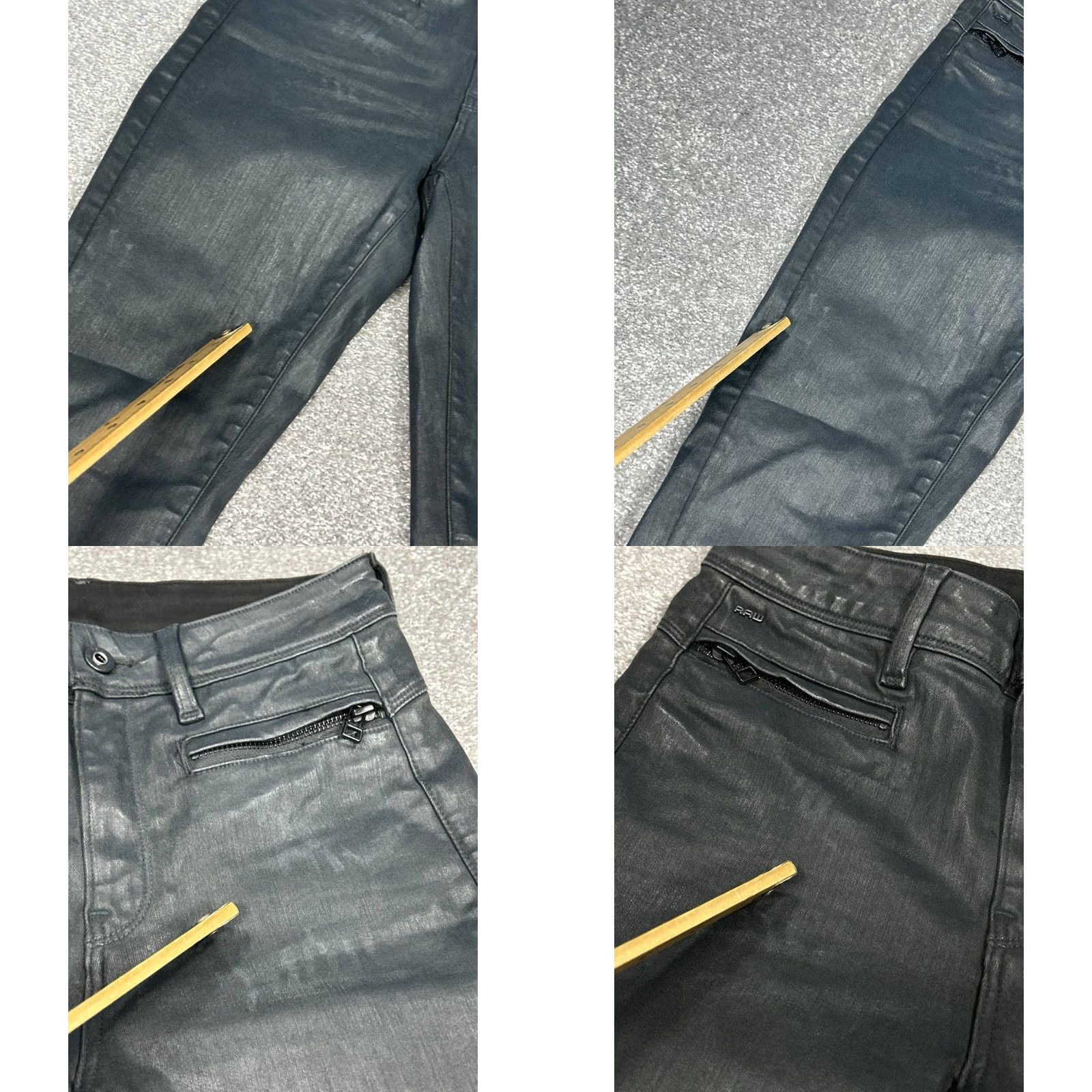 G-Star G-Star G-Star Raw Ashtix High Super Skinny Ankle Jeans Womens 27 Black Denim 27x28 Jeans Size 27" / US 4 / IT 40 - 8 Thumbnail