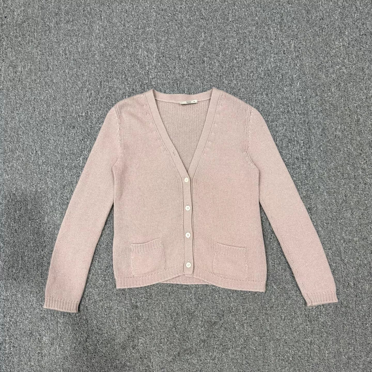 Prada Prada Pink Knit Cardigan 40 95 New - Missing Button Size S / US 4 / IT 40 - 1 Thumbnail