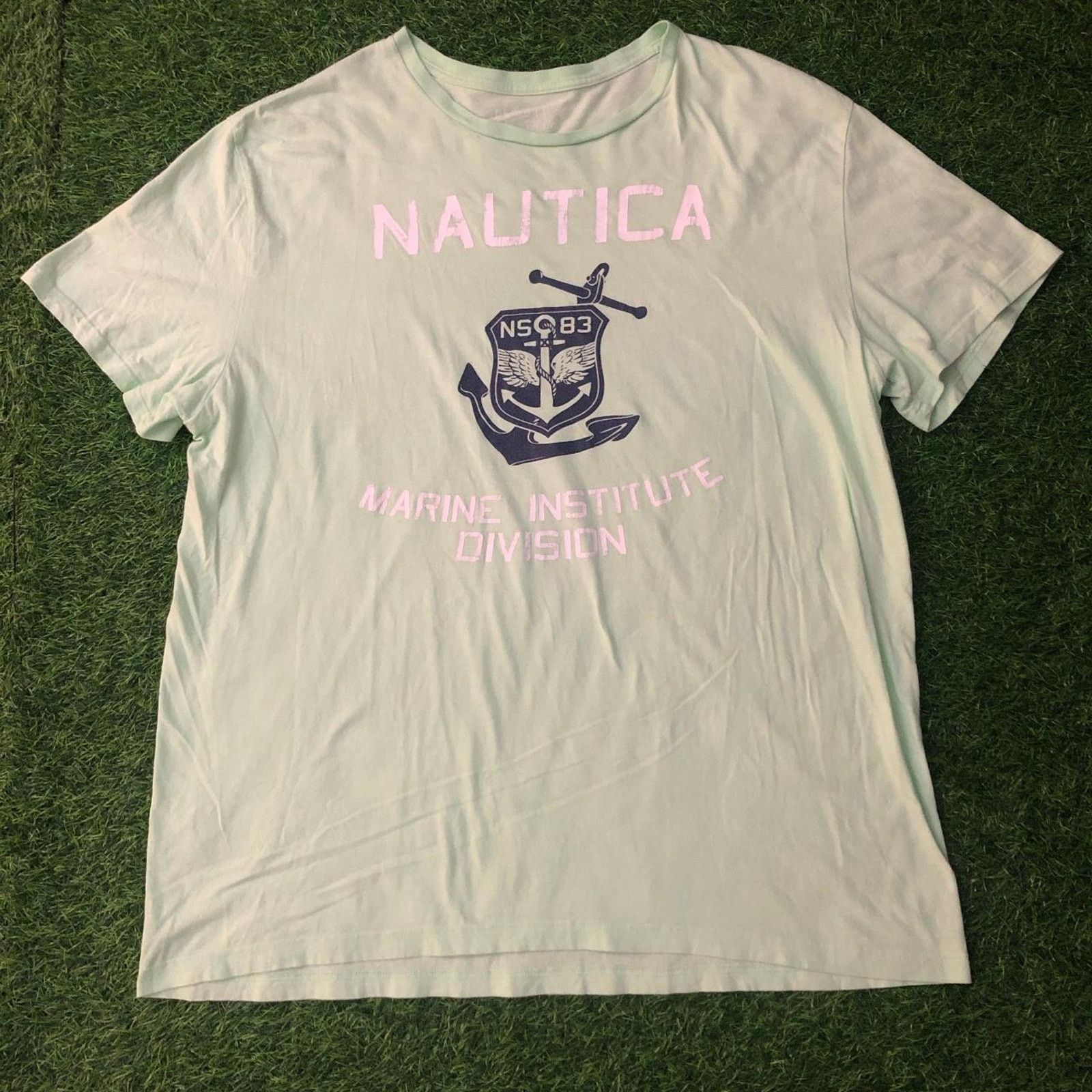 Nautica Retro Mint Nautica ‘Marine Institue Divison’ Graphic Tee Size US XXL / EU 58 / 5 - 1 Thumbnail