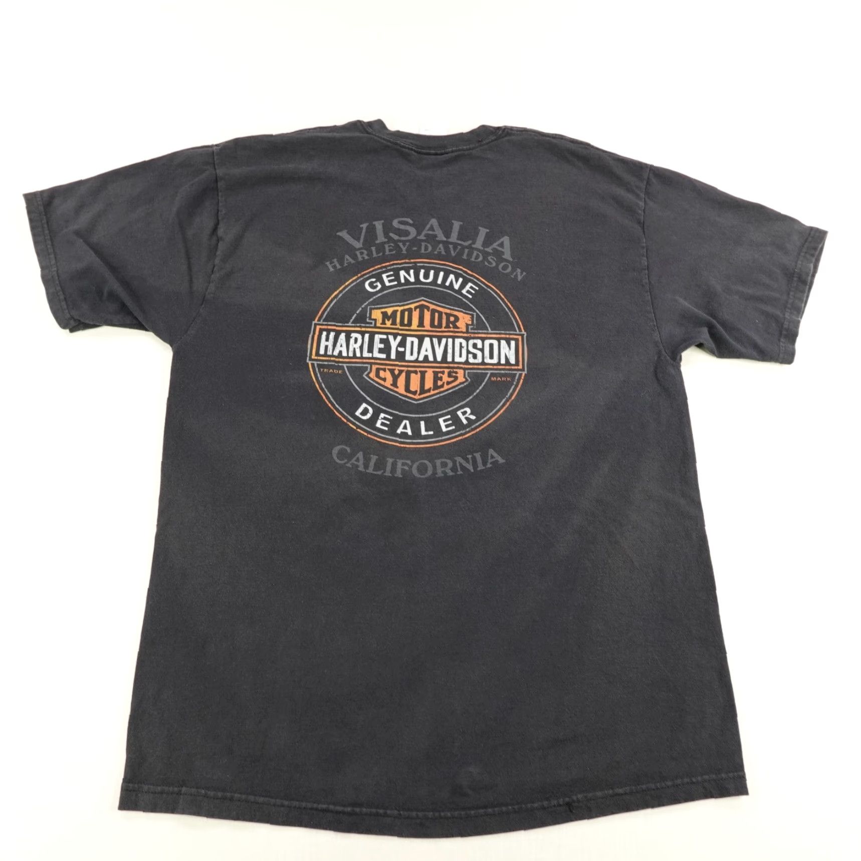 Harley Davidson Vintage Harley-Davidson T-Shirt Men XL Black Graphic Print Biker Motorcycle 2000s Visalia Size US XL / EU 56 / 4 - 6 Thumbnail