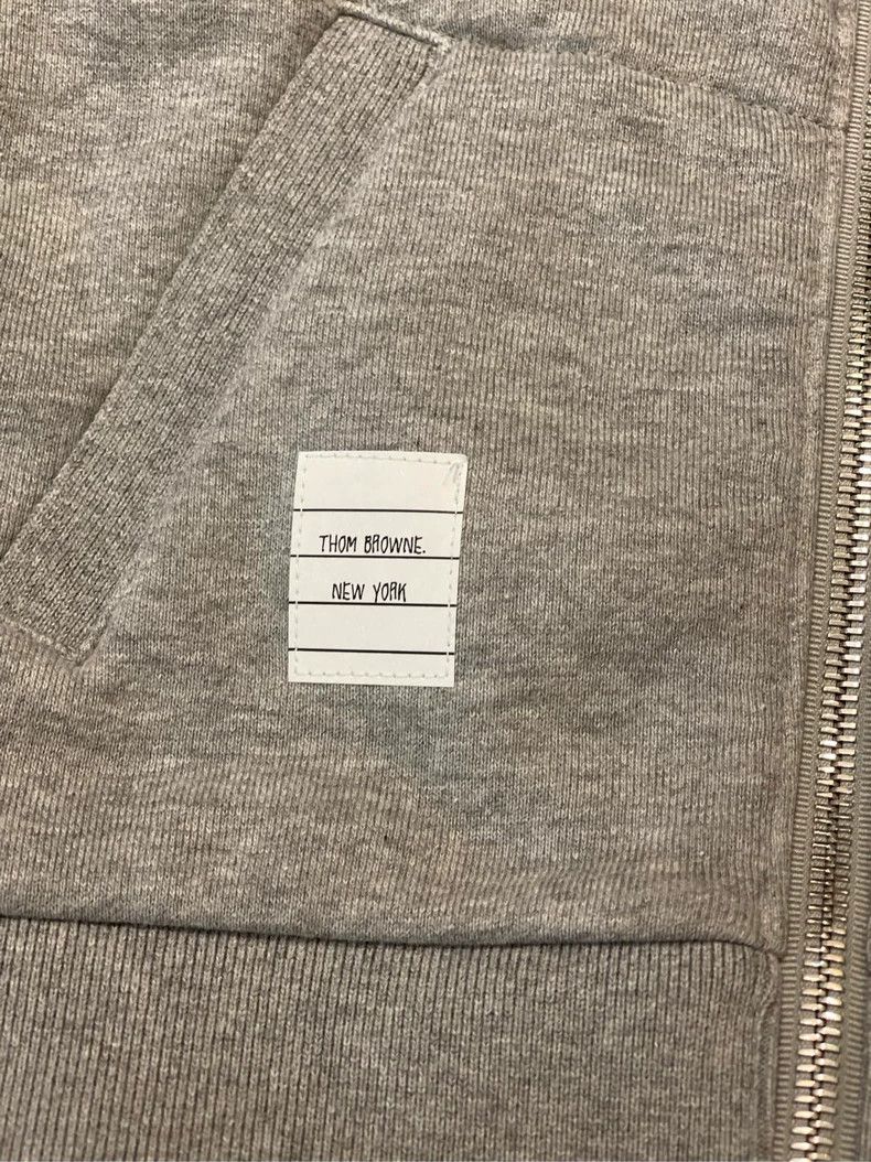 Thom Browne Thom browne Gray Tibetan blue double-color four-striped zip Size US XXS / EU 40 - 5 Thumbnail