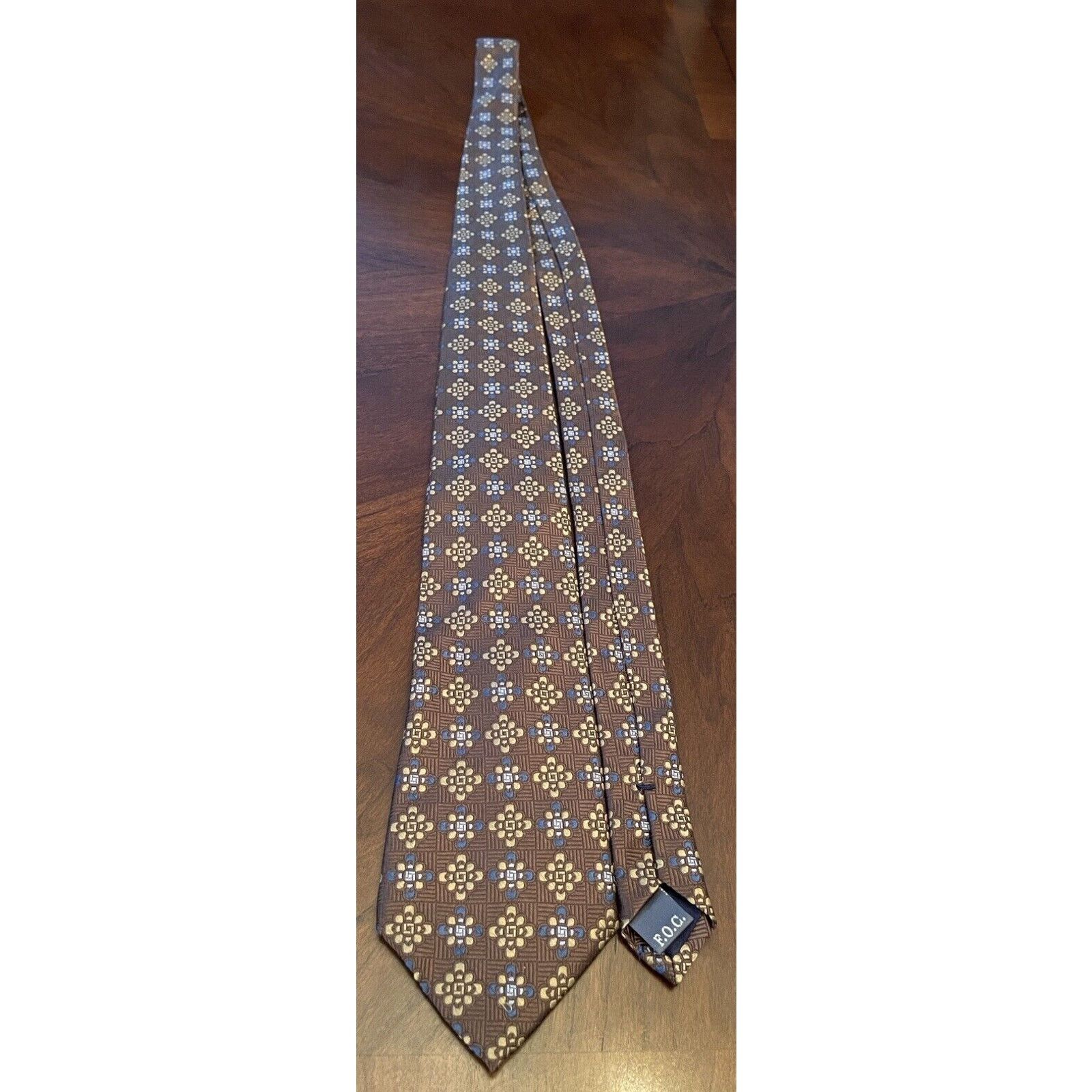 Other Forsyth Of Canada Brown Blue Hand Made Silk Made In China Size ONE SIZE - 3 Thumbnail