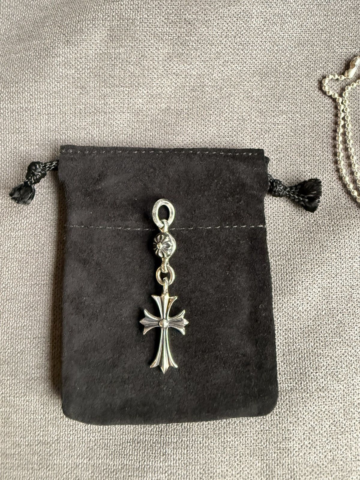 Chrome Hearts Chrome Hearts 1 Ball Tiny CH Cross Pendant + Ball Chain Size ONE SIZE - 11 Thumbnail