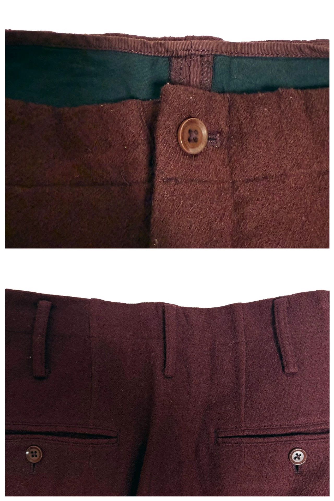 Yohji Yamamoto Yohji Yamamoto 12AW Burgundy Wool Tapered 2 Size US 32 / EU 48 - 3 Thumbnail