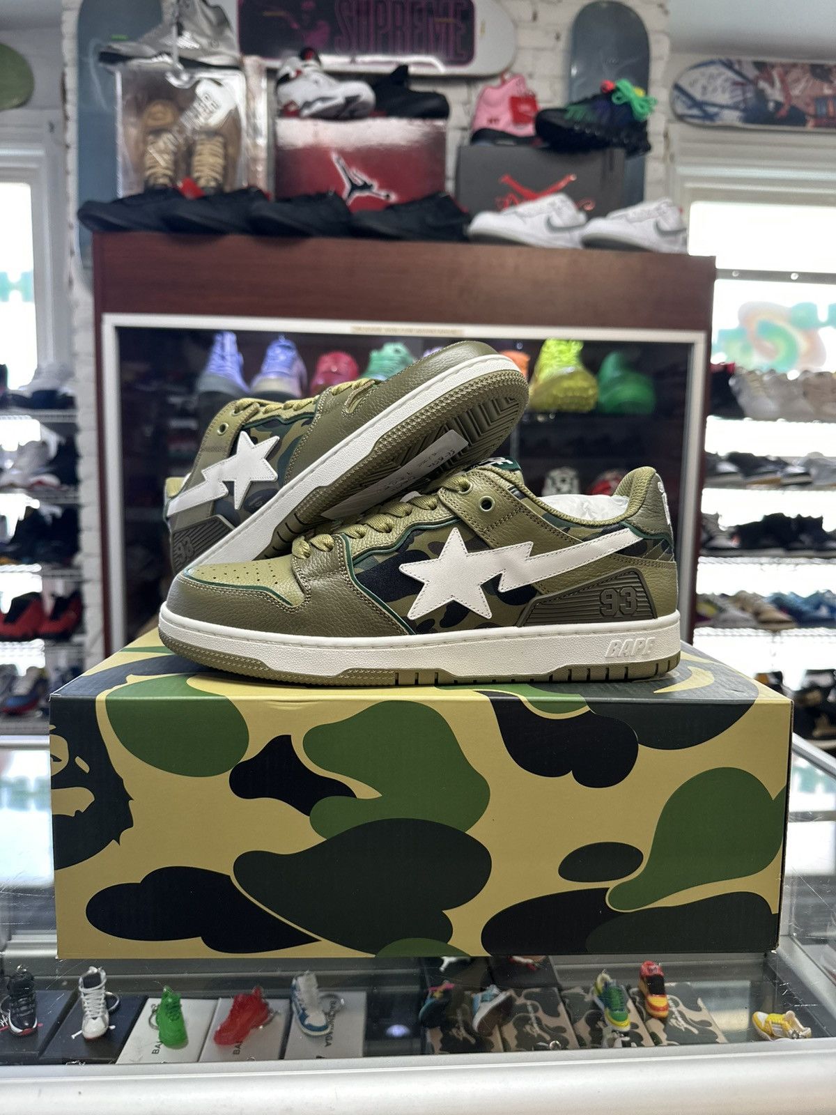 Bape Bape Skatestas ‘Green/Camo’ Size US 9 / EU 42 - 1 Thumbnail