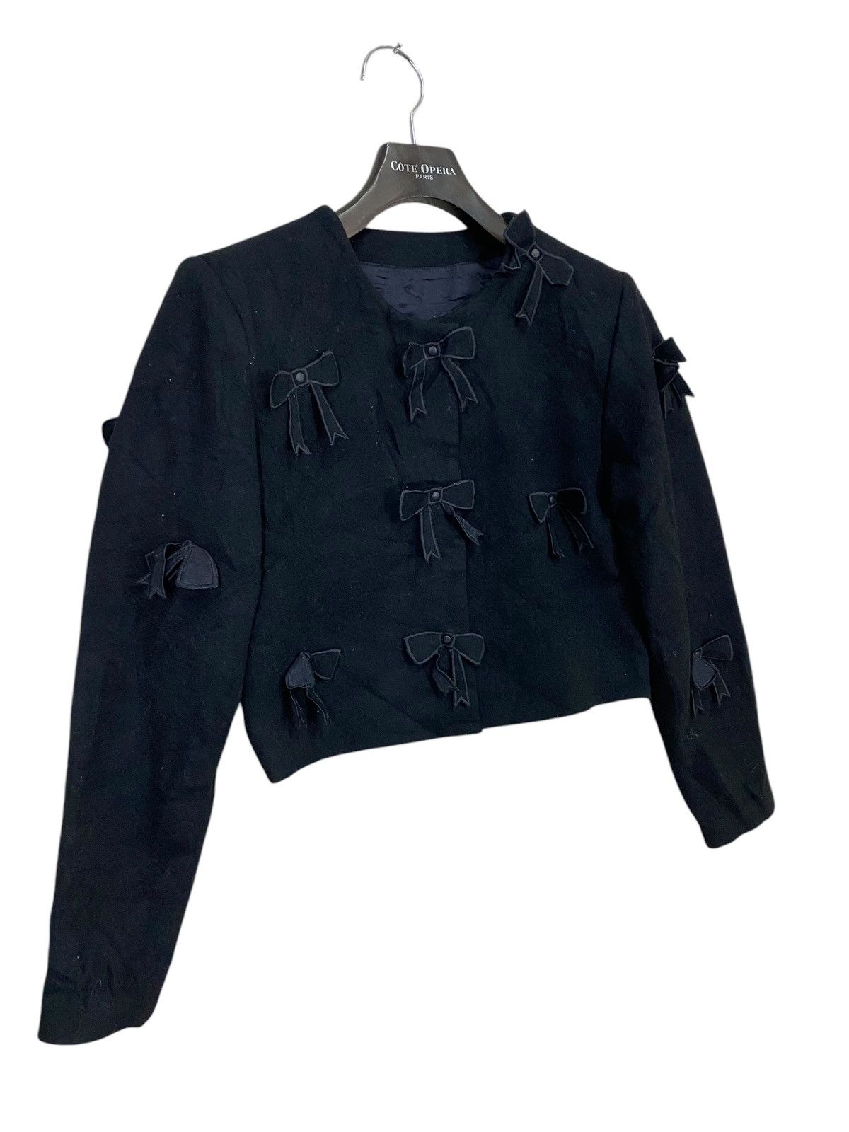 Designer × Issey Miyake Issey miyake wool crop jacket flower design very rare Size S / US 4 / IT 40 - 2 Thumbnail
