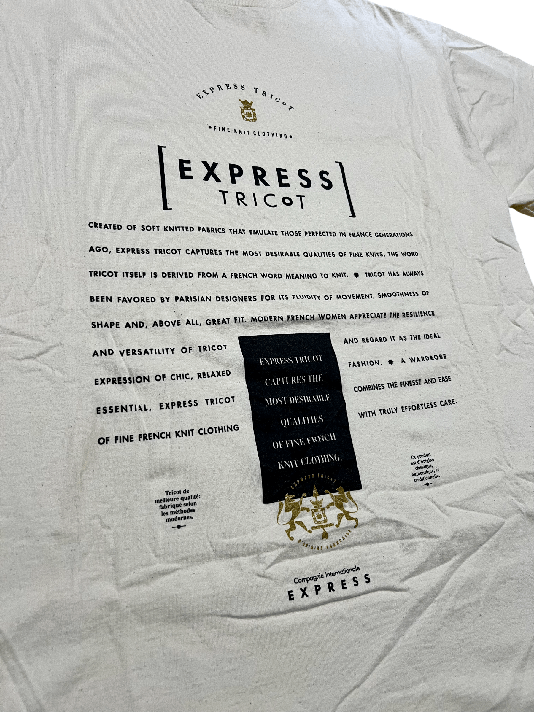 Express Express Tricot Vintage 90s Single Stitch Graphic T-Shirt Size US XXL / EU 58 / 5 - 2 Thumbnail