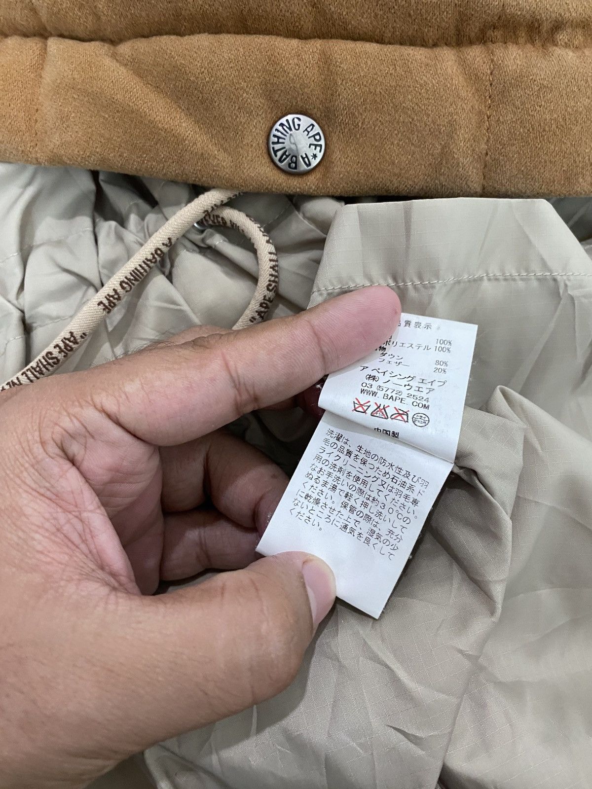 Bape × Japanese Brand A Bathing Ape Bape Classic Brown Down Puffer Jacket Size US M / EU 48-50 / 2 - 8 Thumbnail