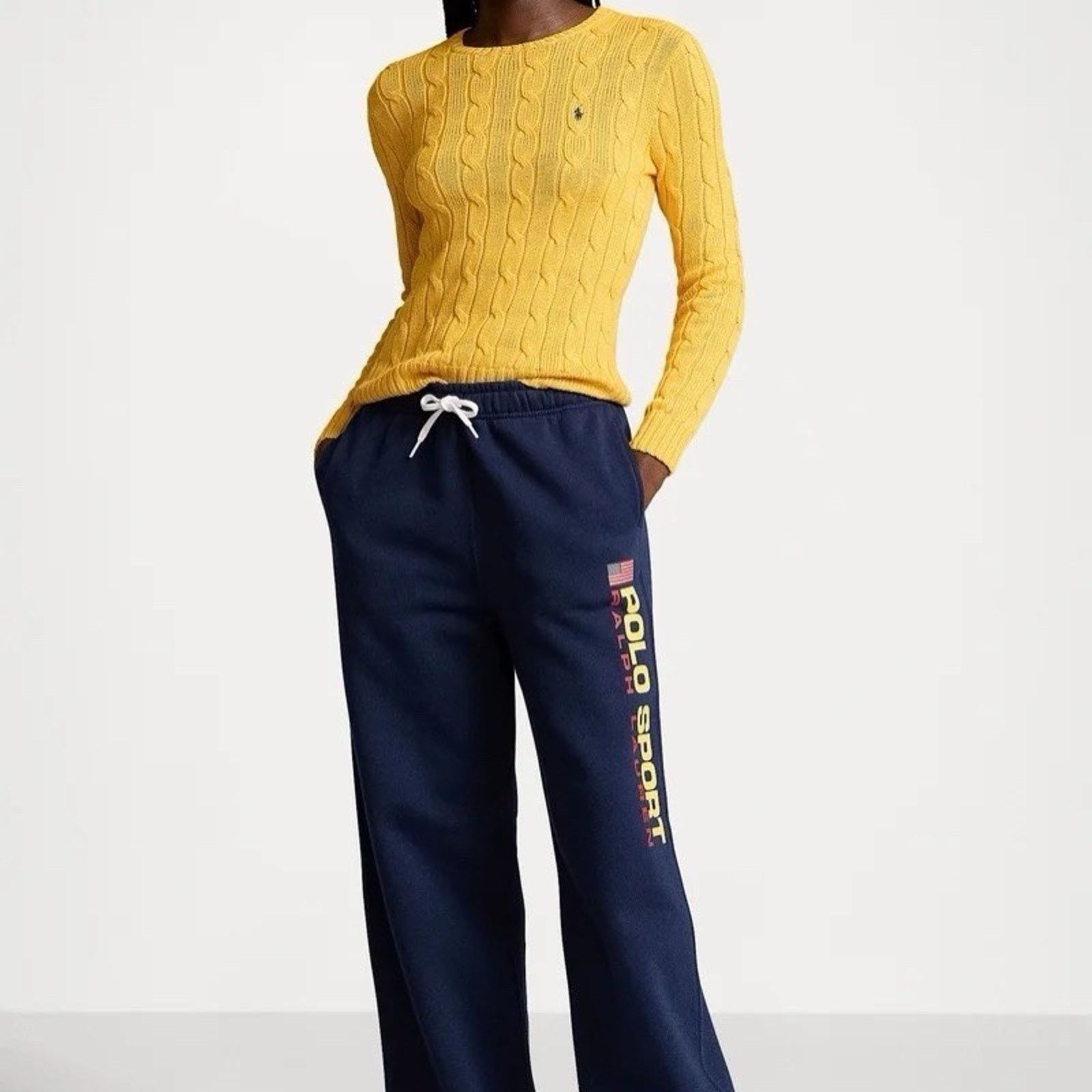 Polo Ralph Lauren NWT Polo Ralph Lauren Cable Knit Crewneck Sweater Yellow Size S / US 4 / IT 40 - 8 Thumbnail