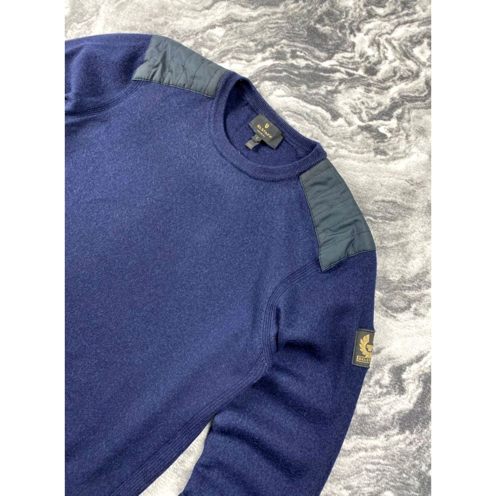 Belstaff Belstaff Sweater Wool Knit Pullover Men Size L Blue Size US L / EU 52-54 / 3 - 2 Thumbnail