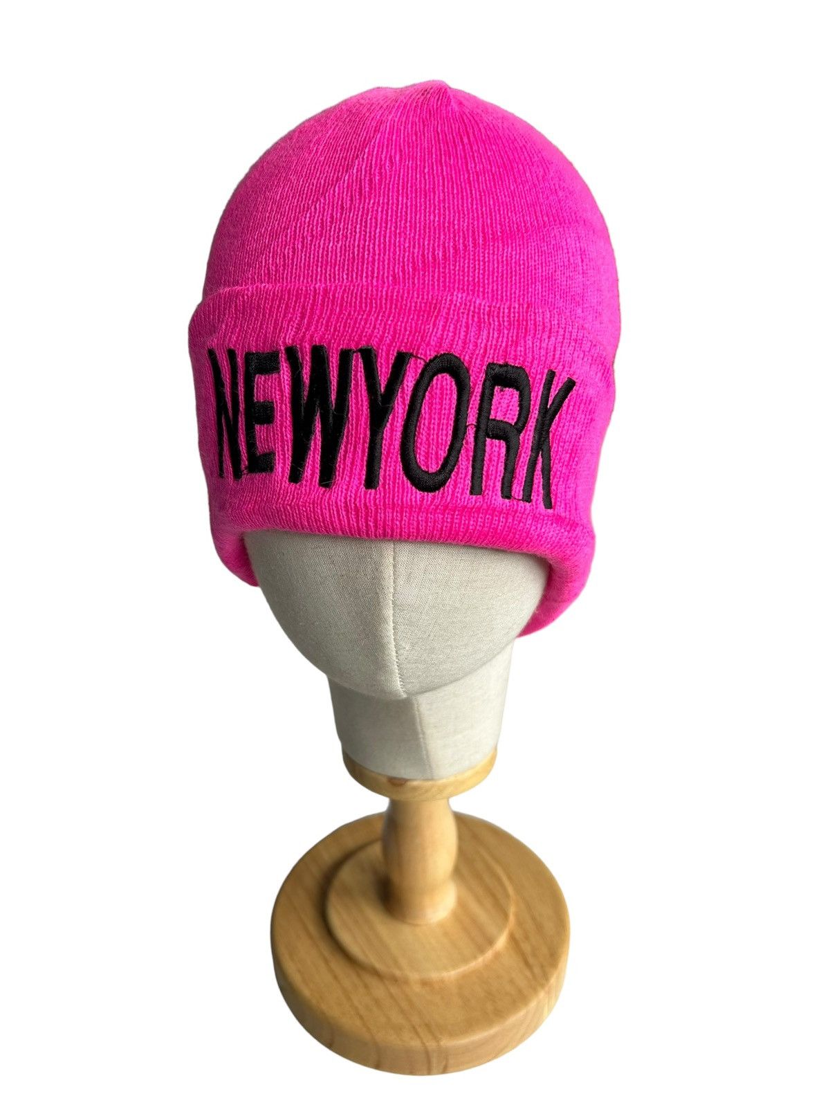 Vintage New york Pink Beanie Hats Size ONE SIZE - 1 Thumbnail
