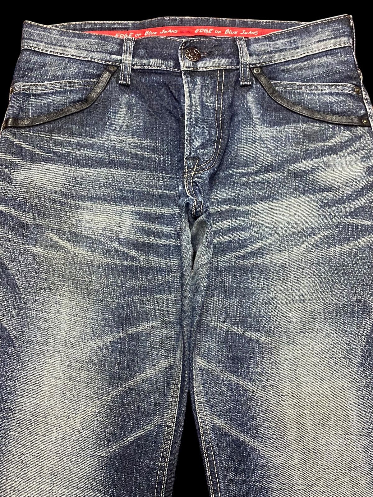 Edwin Vintage Edwin Edge Blue Wash Whisker Loose Jeans Size US 32 / EU 48 - 3 Thumbnail