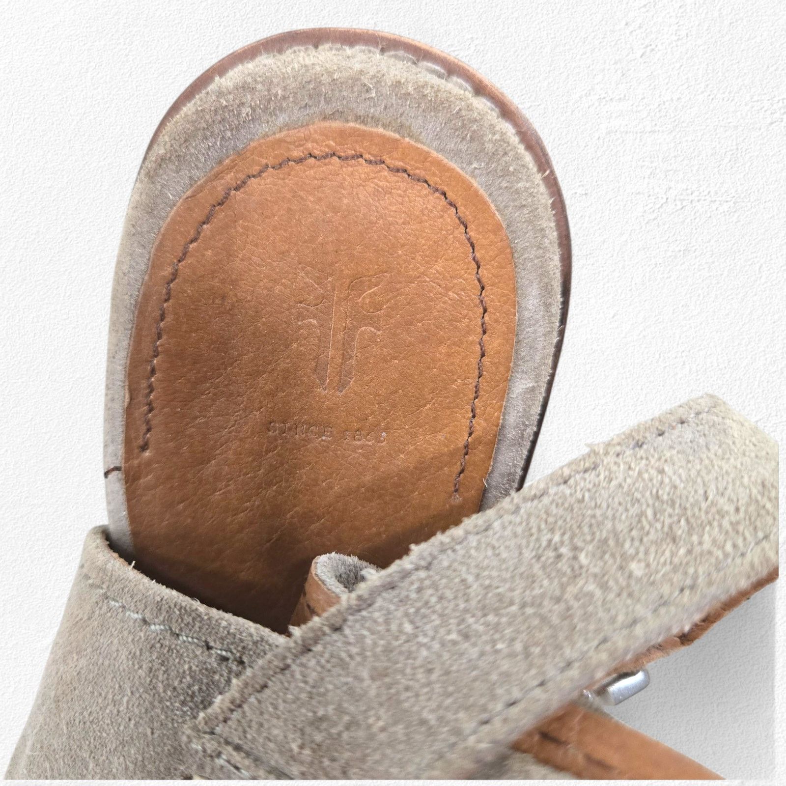 Frye Frye Taupe Suede Peep Toe Slingback Booties Size 8 Size US 8 / IT 38 - 4 Thumbnail