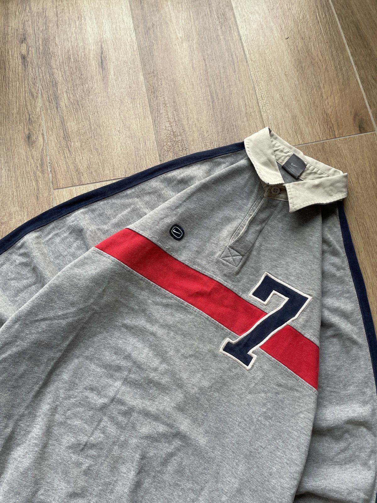 Vintage Nike Vintage Rugby Polo Shirt Big Logo Japanese Avant Garde Size US XL / EU 56 / 4 - 4 Thumbnail