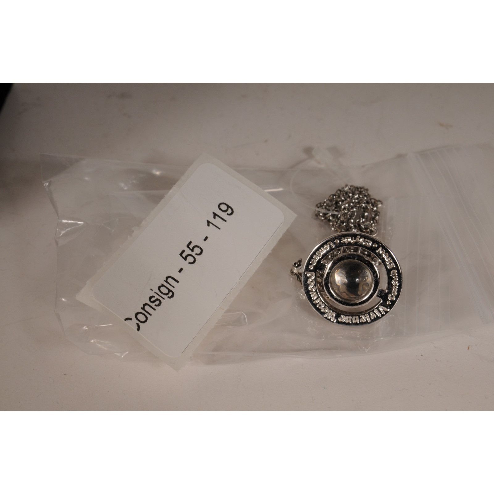 Vivienne Westwood Tiny Orb Pendant Necklace Silver Platinum Size ONE SIZE - 12 Thumbnail