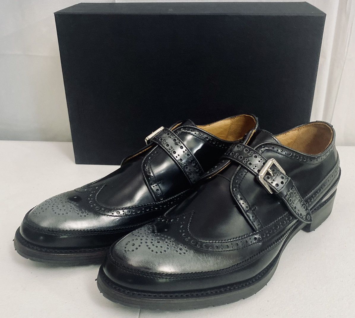 Dsquared2 Dsquared2 🇮🇹 Black Leather Monkstrap Mudguard Brogue 11 NEW Size US 11 / EU 44 - 19 Thumbnail