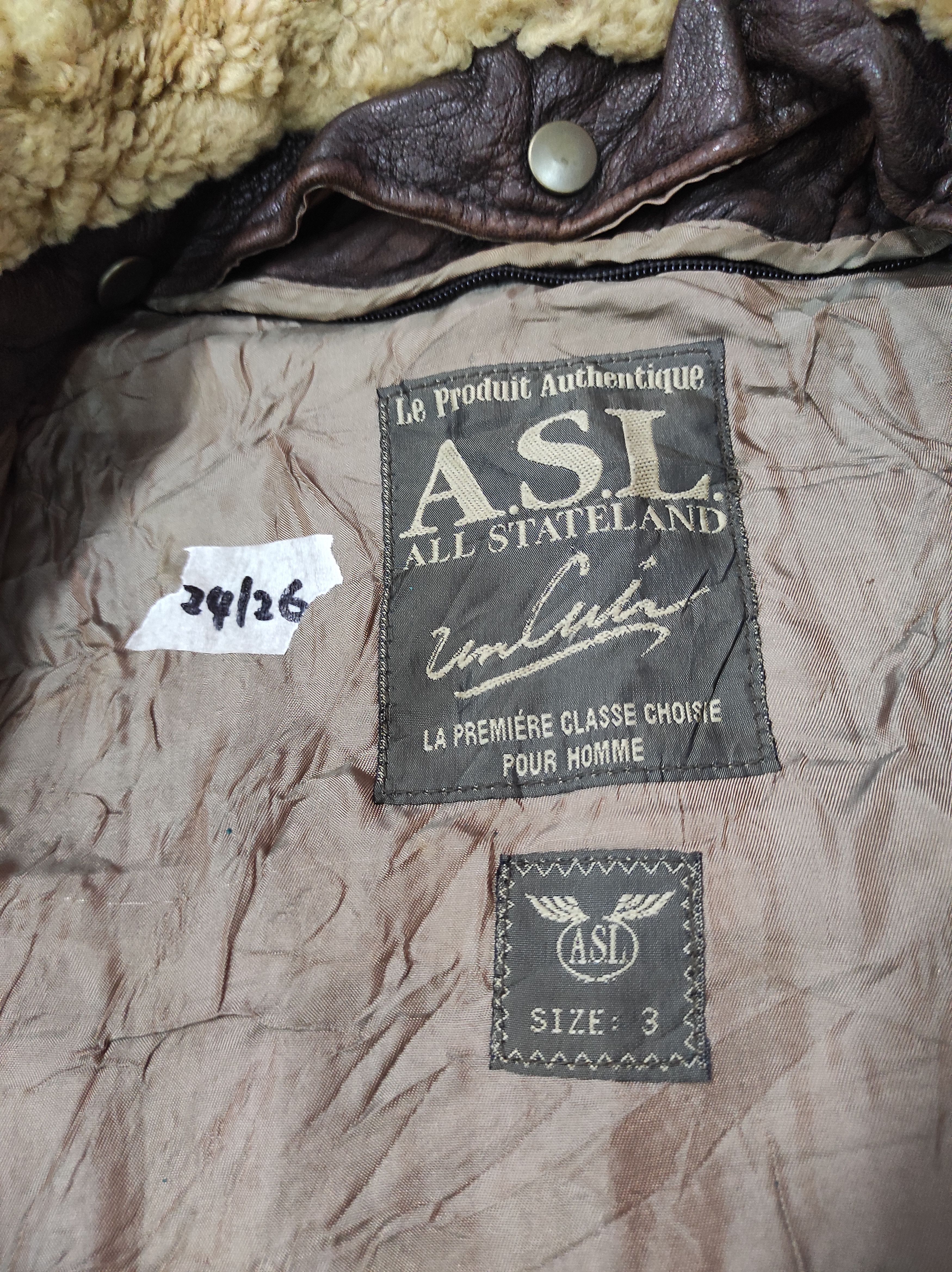 Genuine Leather ASL ALL STATELAND POUR HOMME LEATHER BOMBER JACKET Size US M / EU 48-50 / 2 - 7 Thumbnail