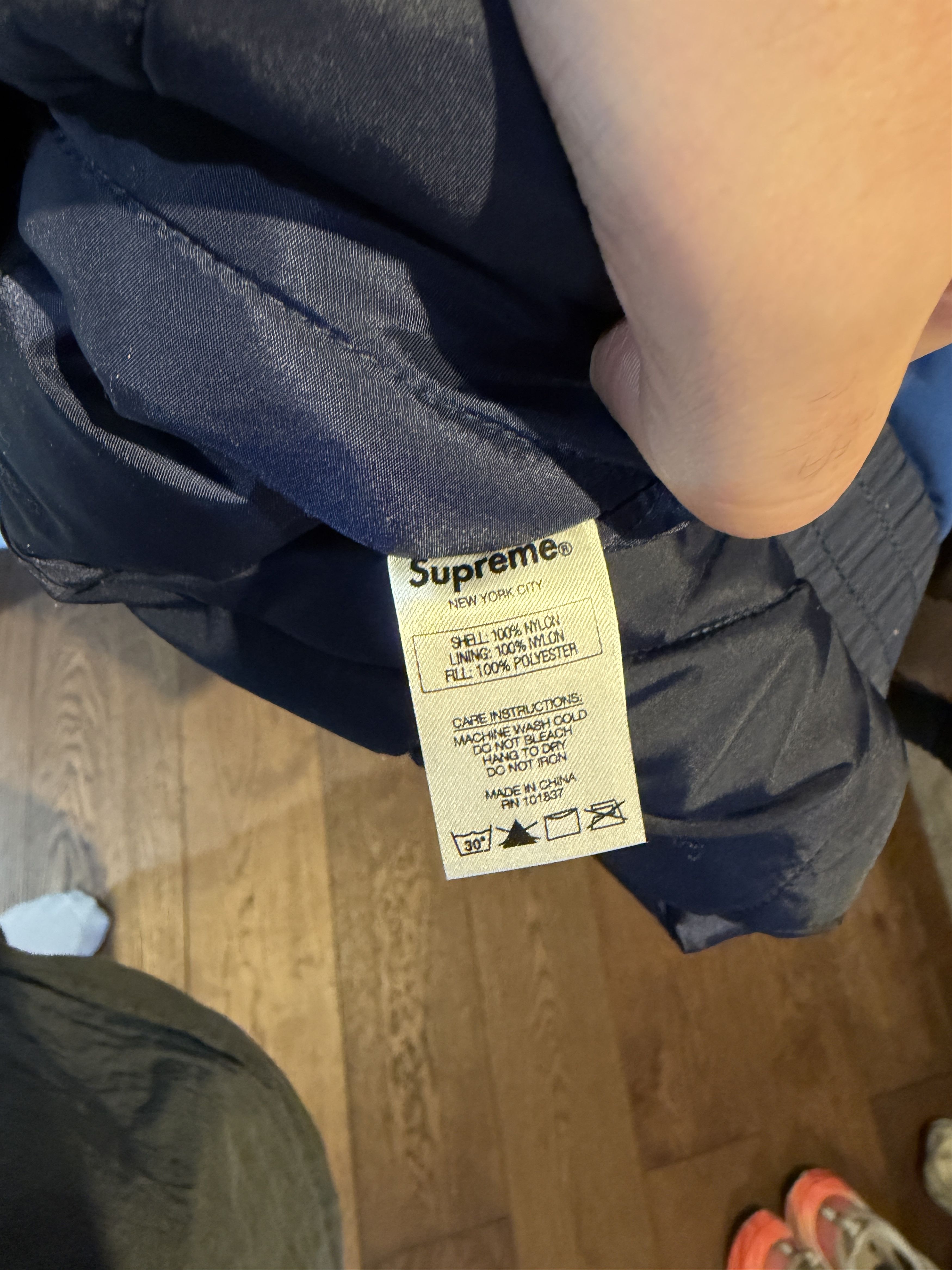 Supreme Supreme 17AW Blue Nylon Puffy Hockey Jacket Size US L / EU 52-54 / 3 - 7 Thumbnail