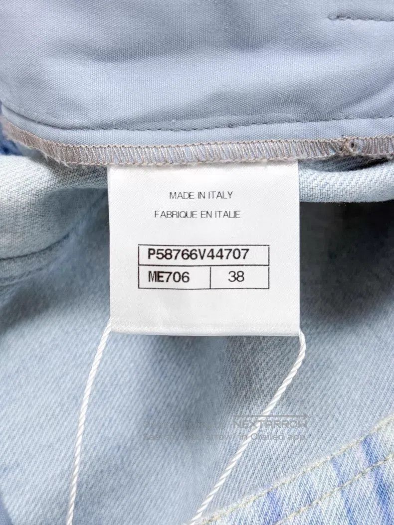 Chanel Chanel Blue vertical striped camellia denim jacket Size XS / US 0-2 / IT 36-38 - 7 Thumbnail