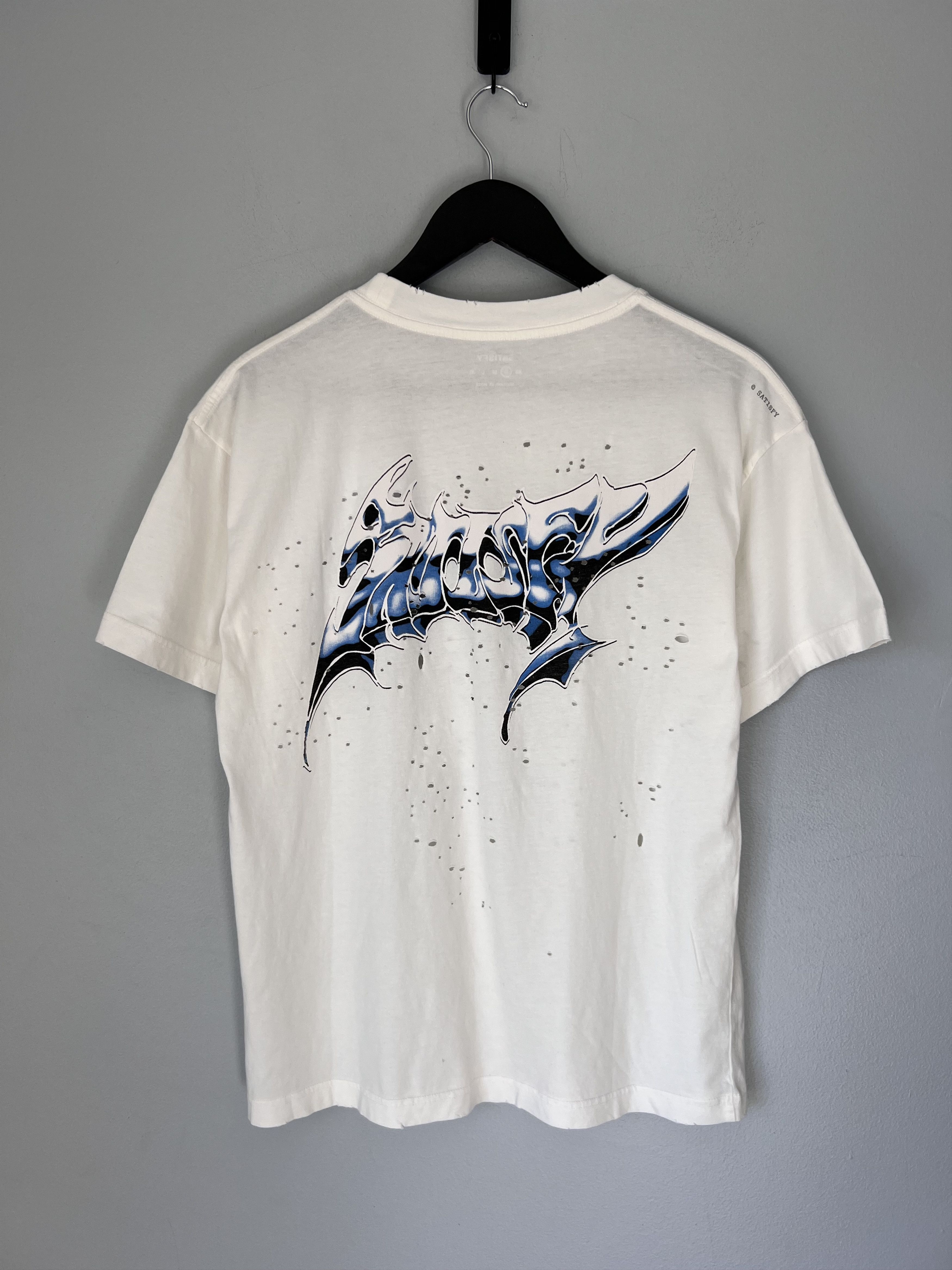 Satisfy Satisfy Running Chrome Logo Mothtech Tee in White Size US S / EU 44-46 / 1 - 5 Thumbnail