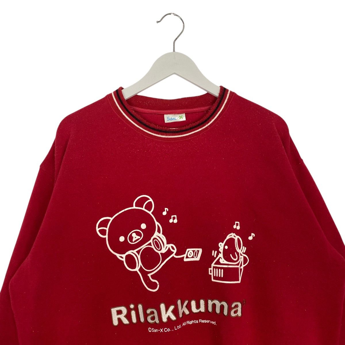 Vintage Vintage Japanese Cartoon Rilakkuma Sweatshirt Crewneck Red Size US L / EU 52-54 / 3 - 4 Thumbnail