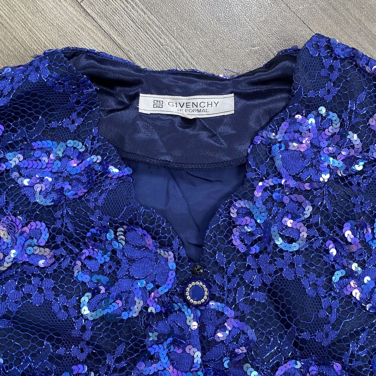 Givenchy 1990s Vintage Givenchy Hi Formal Brocade Beads Womens Blazer Size L / US 10 / IT 46 - 4 Thumbnail