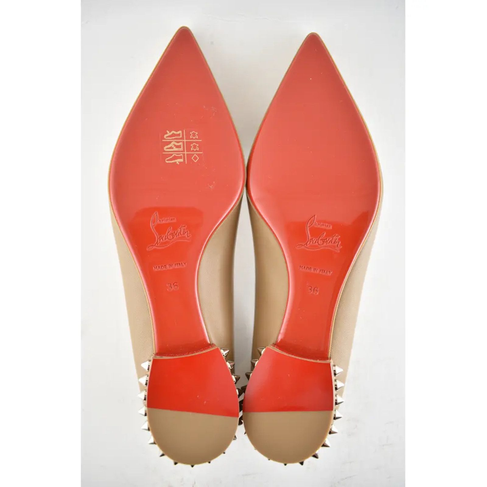Christian Louboutin Christian Louboutin Hall Flat Fennec Nappa Leather Spike Size US 6 / IT 36 - 12 Thumbnail