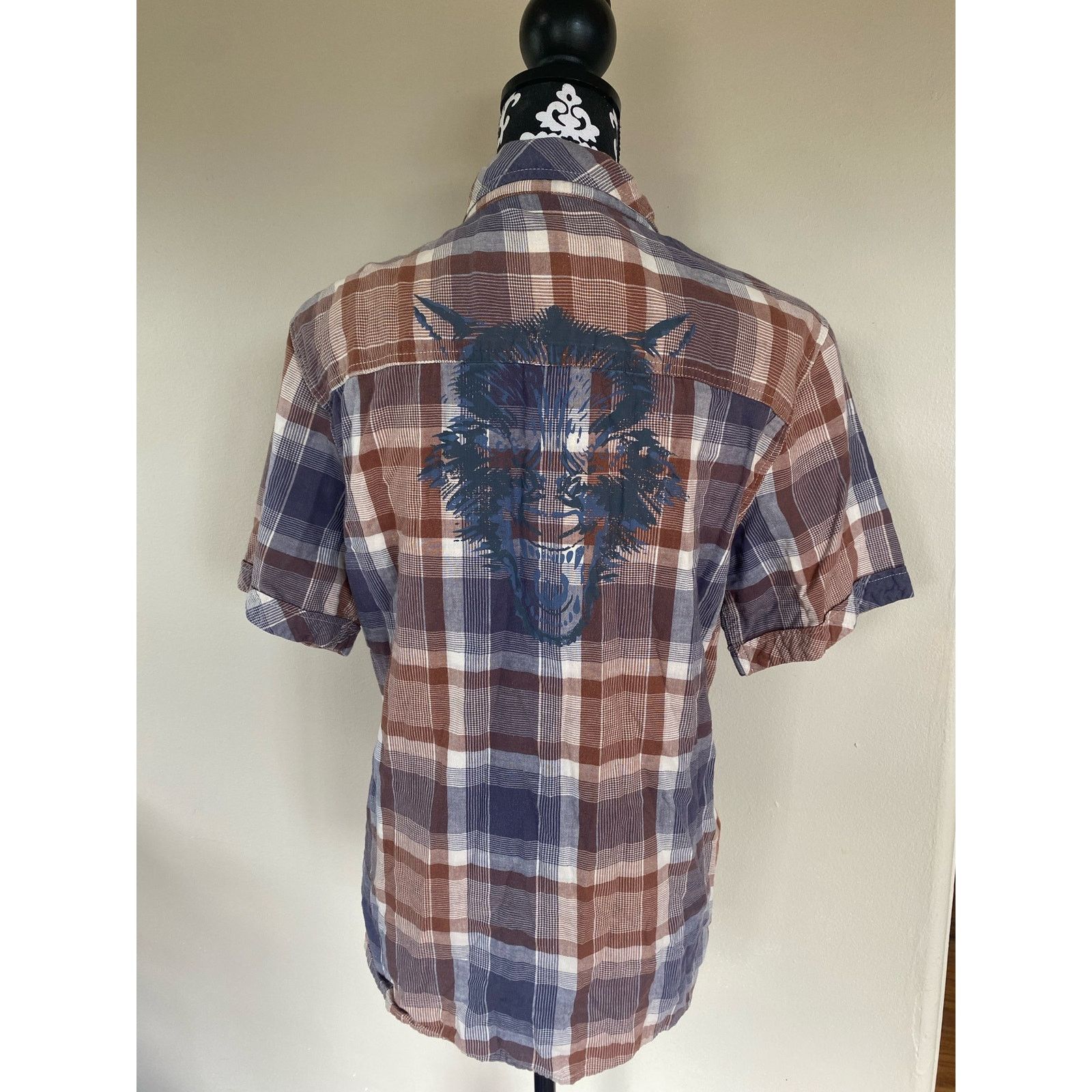 Harley Davidson Harley Davidson Plaid Short Sleeve Button Down Tiger Large Size US L / EU 52-54 / 3 - 3 Thumbnail
