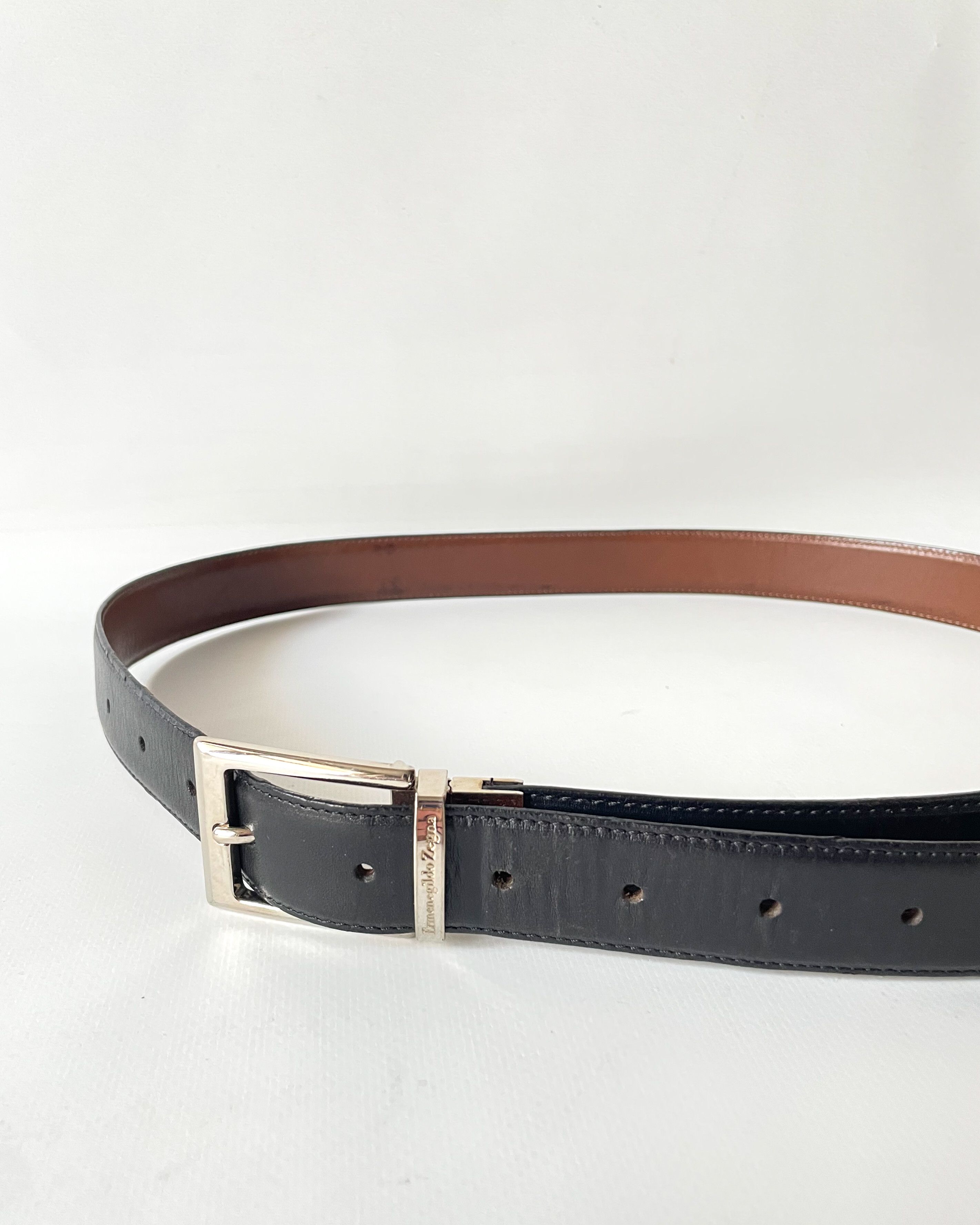 Ermenegildo Zegna Ermenegildo Zegna Reversible Leather Belt Size 40 - 4 Thumbnail