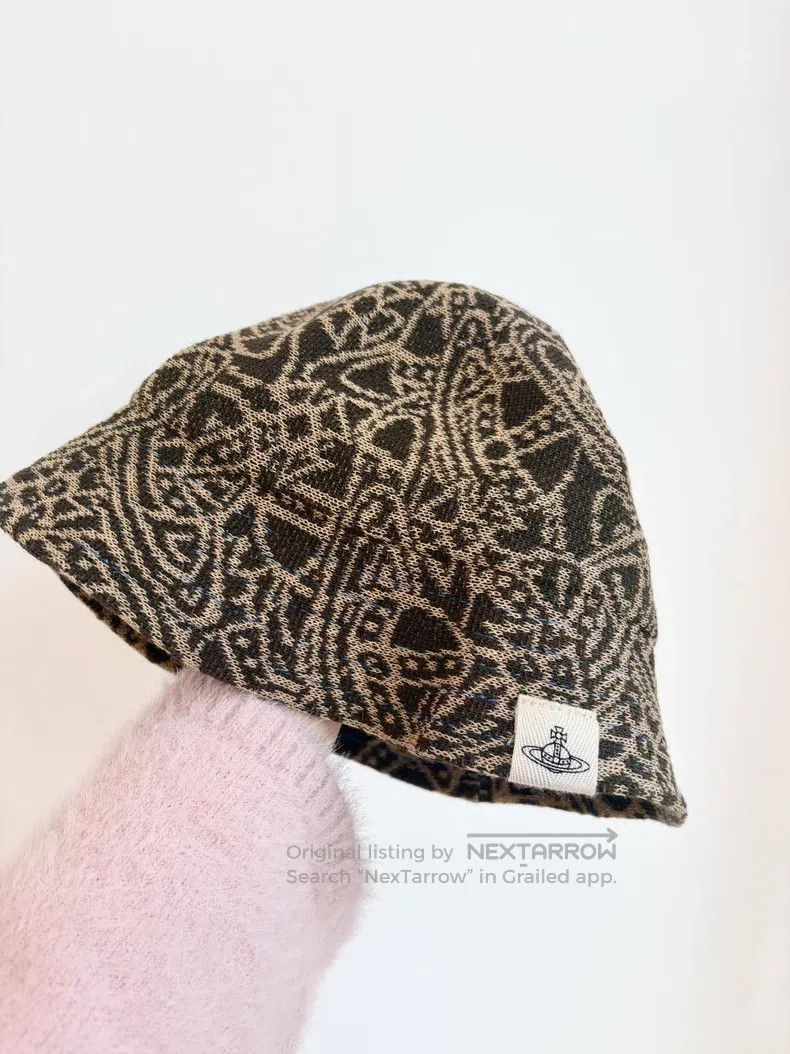 Vivienne Westwood Vivienne Westwood Brown Saturn Print Fisherman's Hat Size ONE SIZE - 4 Thumbnail