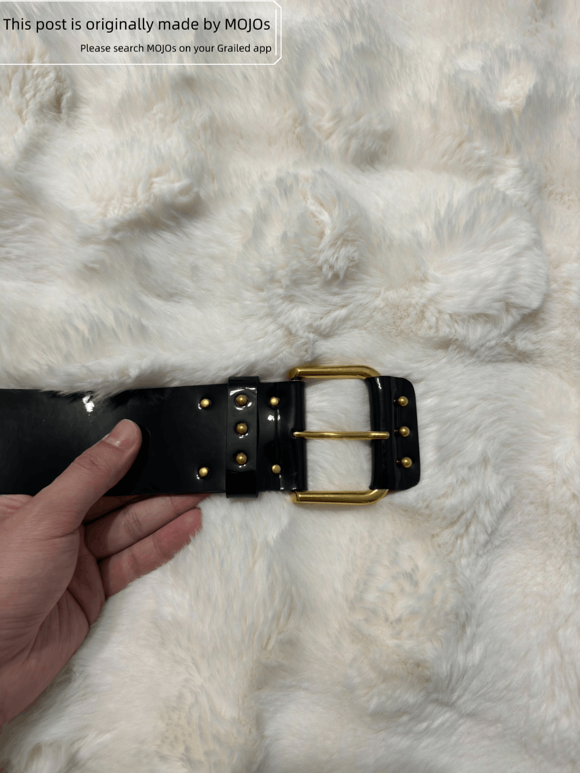 Saint Laurent Paris Sz 85 Saint Laurent Paris Patent Leather Cropper Belt Size ONE SIZE - 6 Thumbnail
