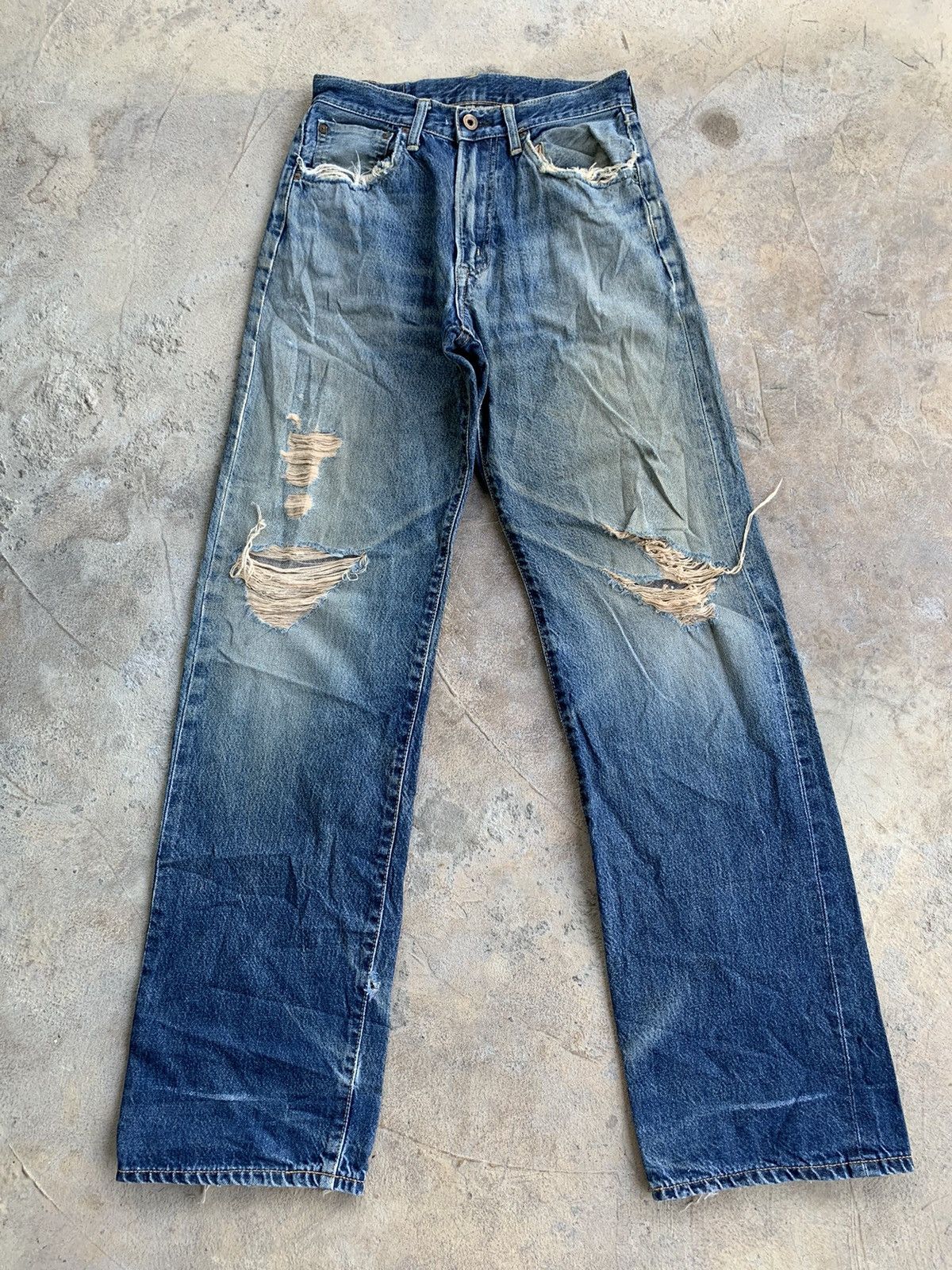Edwin × If Six Was Nine Vintage Distressed Edwin 505 Redline Selvedge Denim Size US 27 - 2 Thumbnail