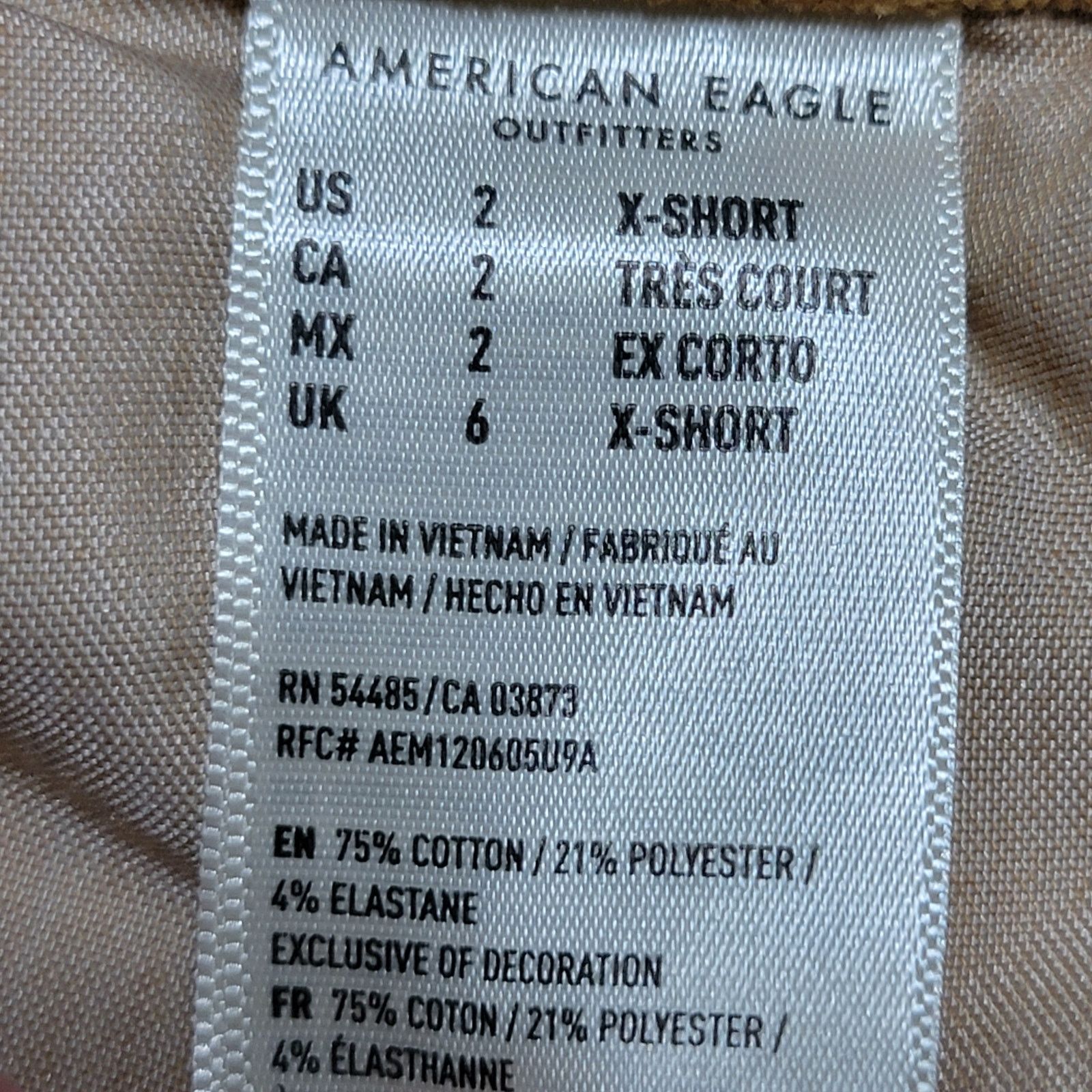 American Eagle Outfitters American Eagle Corduroy Hi-Rise X-Short Jegging - Size 2 NWT Size 26" / US 2 / IT 38 - 7 Thumbnail