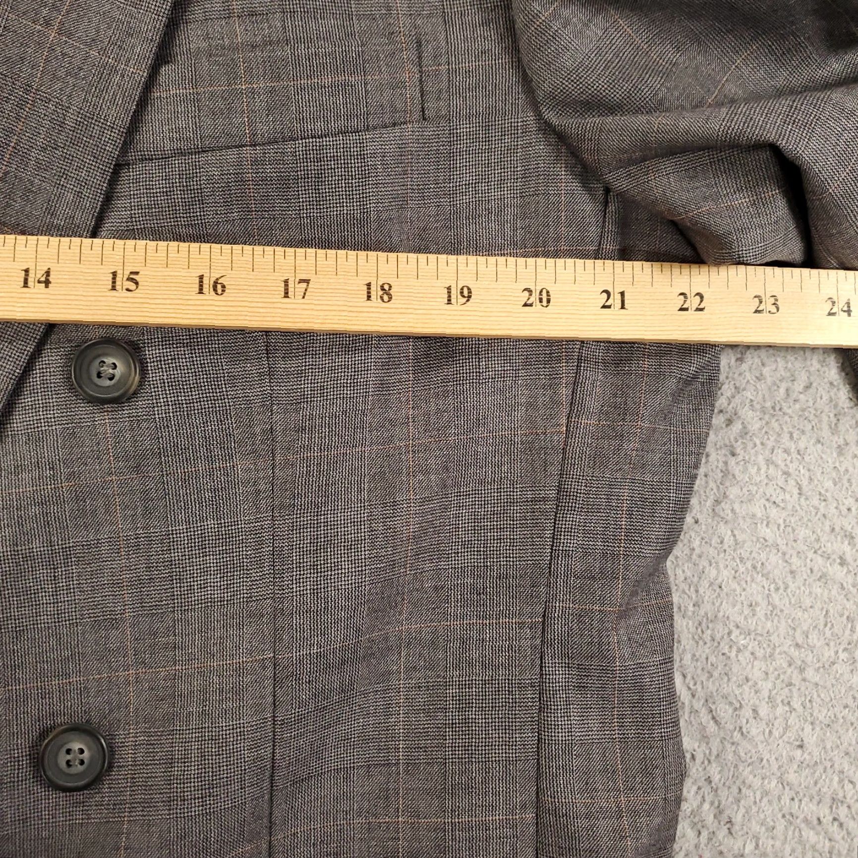 Doublet Vito Rufolo Suit Jacket Mens 44 Wool Double-Breasted Gray Vintage? Size 44R - 3 Thumbnail