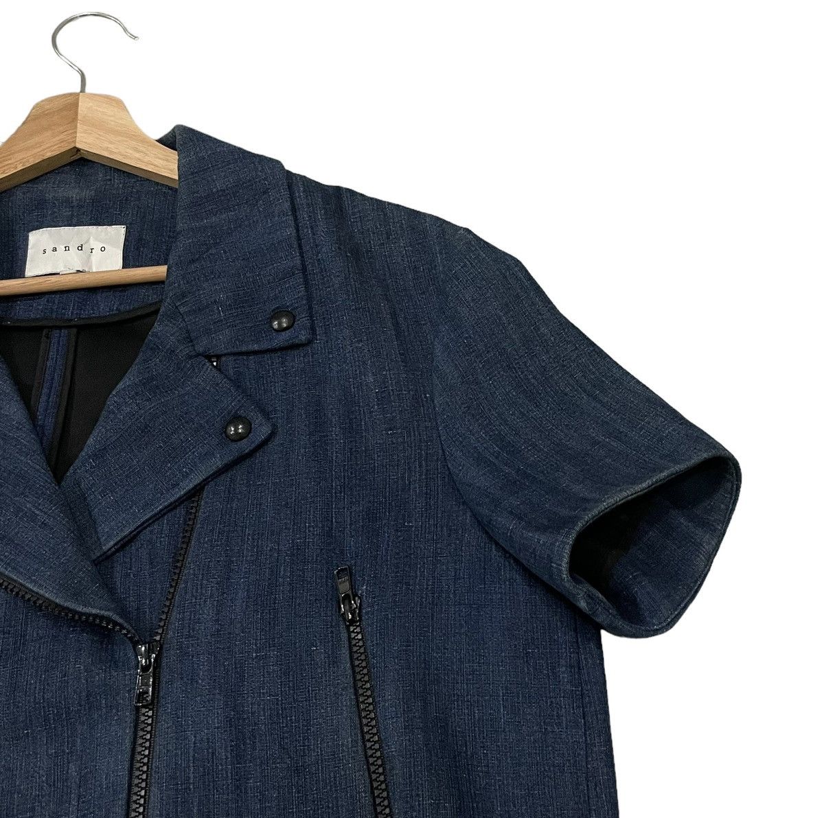 Sandro Vintage Sandro Double Collar Short Sleeve Jacket Size US M / EU 48-50 / 2 - 2 Thumbnail