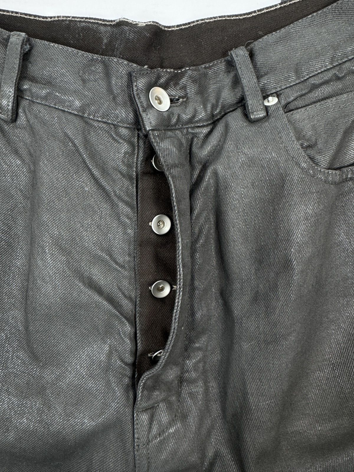 Rick Owens BLACK WAX ZIP DETAILED TROUSERS Size US 34 / EU 50 - 5 Thumbnail