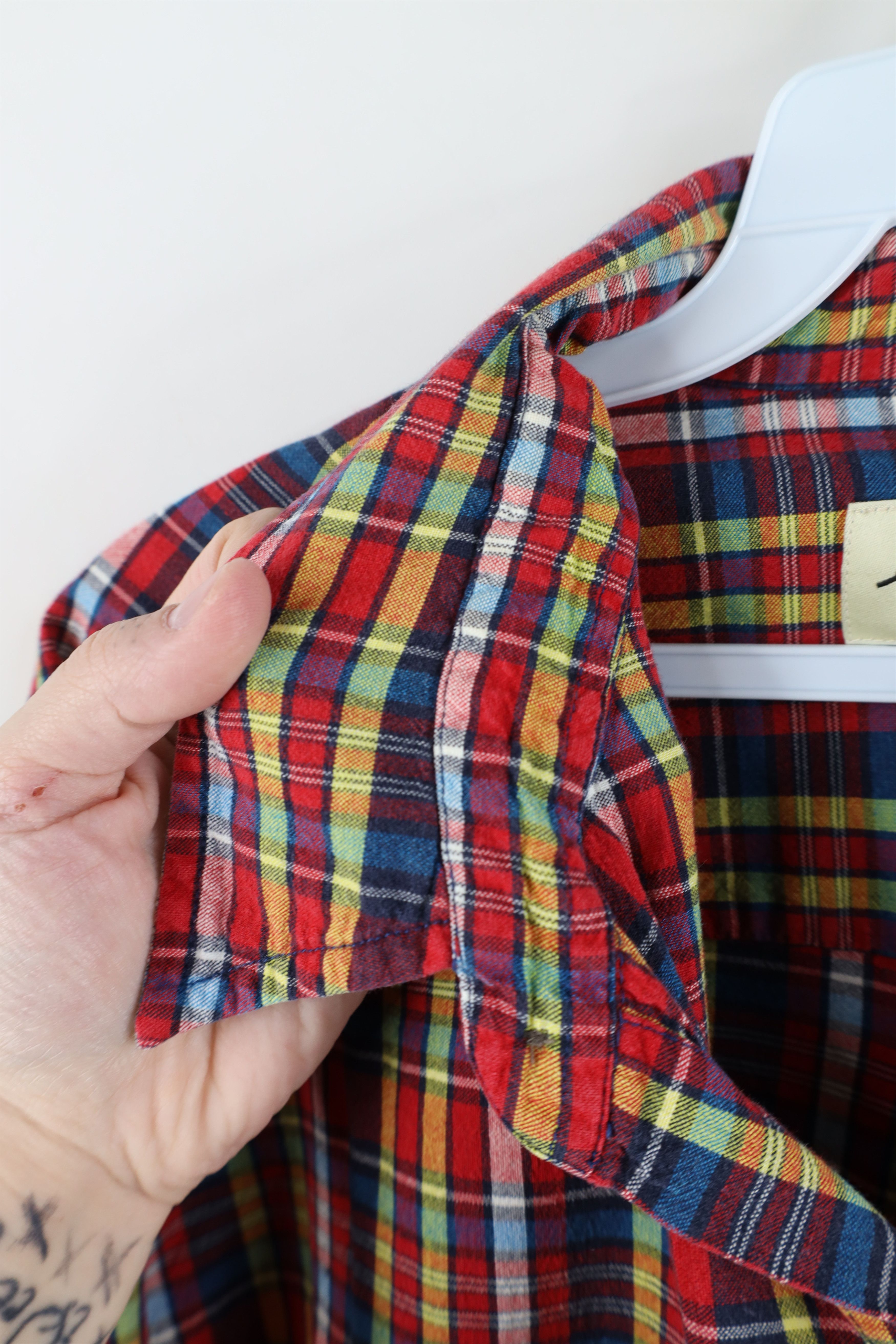 Eddie Bauer × Vintage Vintage 90s Eddie Bauer Madras Plaid Collared Button Shirt Size US L / EU 52-54 / 3 - 9 Thumbnail