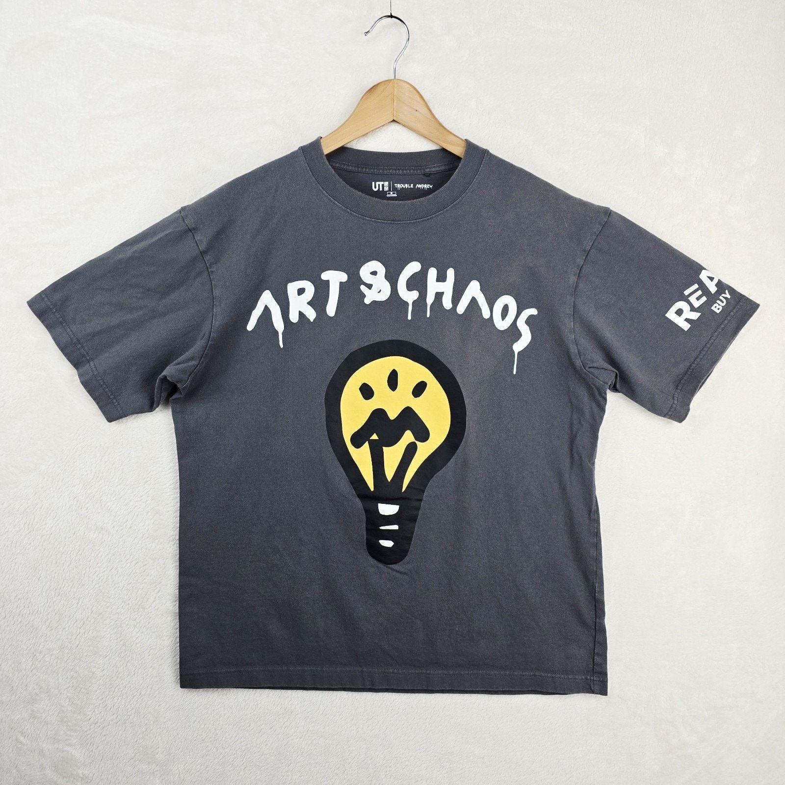 Uniqlo Trevor Andrew Uniqlo Shirt Mens Medium Gray Art & Chaos Size US M / EU 48-50 / 2 - 2 Thumbnail