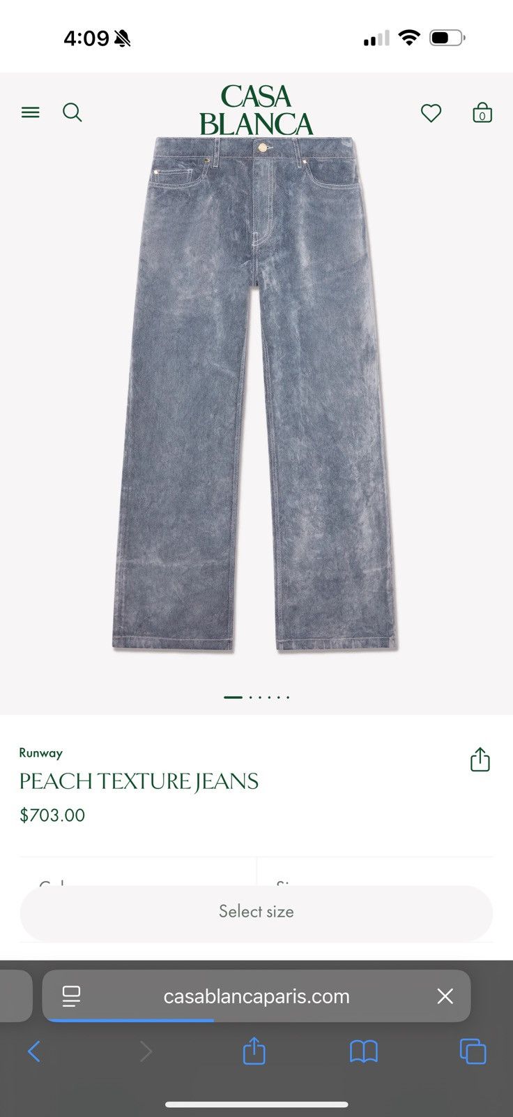 Casablanca Casablanca Peach texture denim jacket / Pants Size US XXL / EU 58 / 5 - 2 Thumbnail
