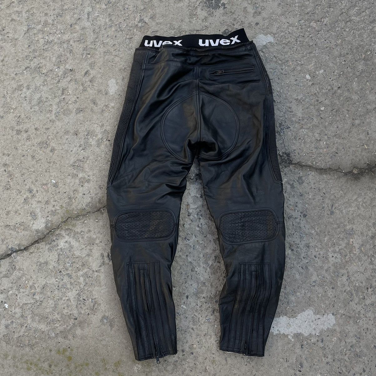 Leather × Vintage Vintage Leather Pants Moto Uvex 90s Y2K Style USA Size US 30 / EU 46 - 2 Thumbnail